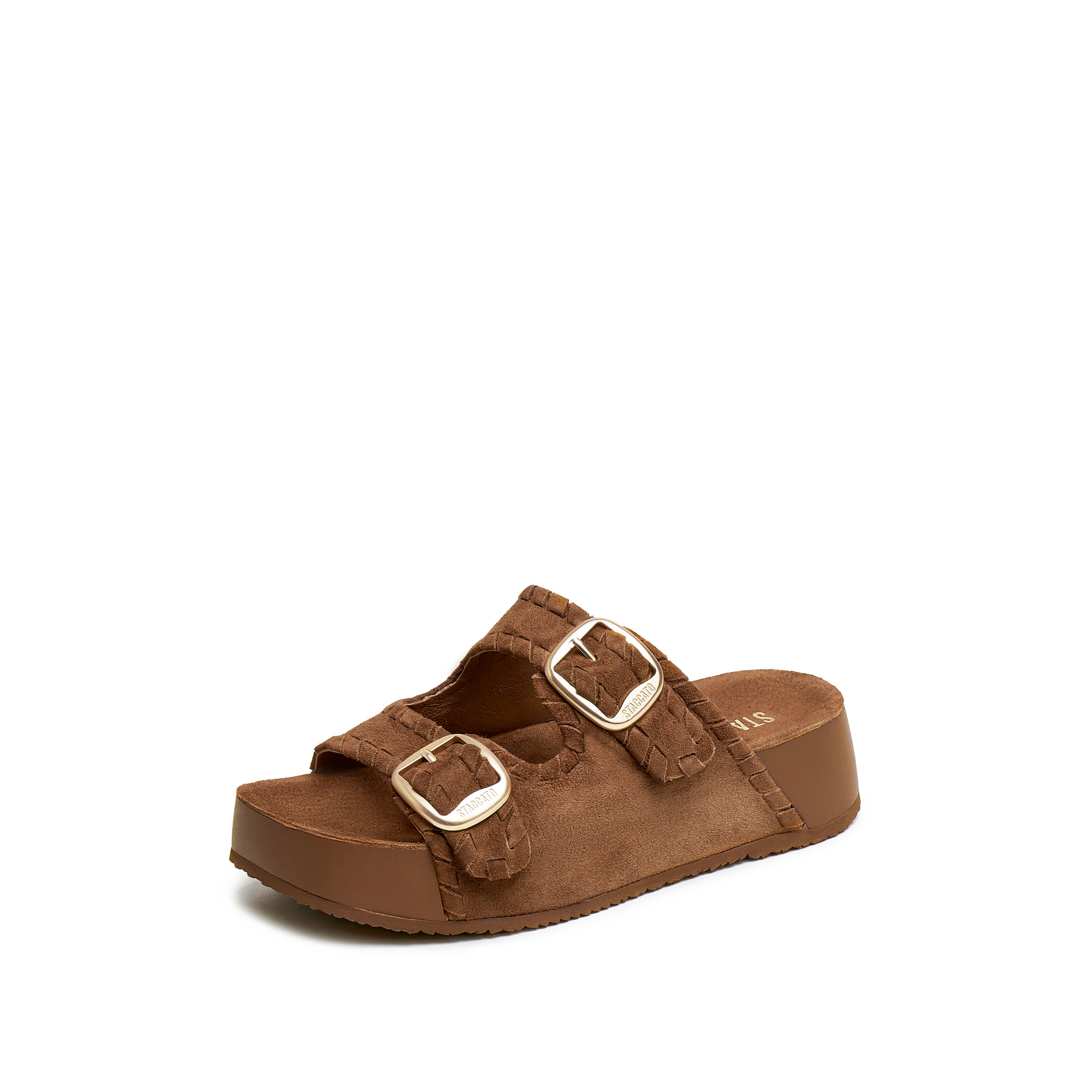 Sandals - Suede Platform Slip-On EF602