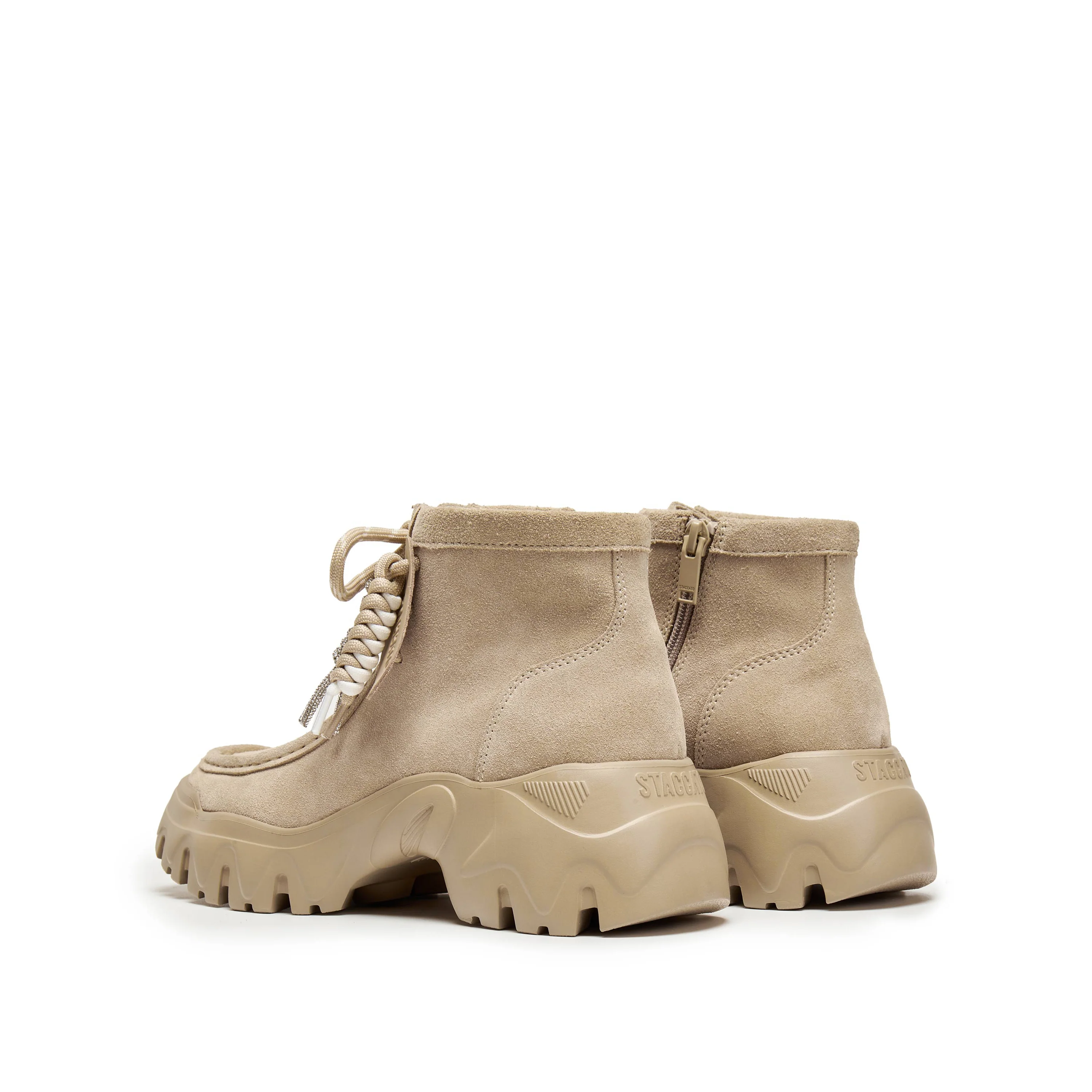 Boots - Chunky Suede Ankle Boots EIX02 - Image 10