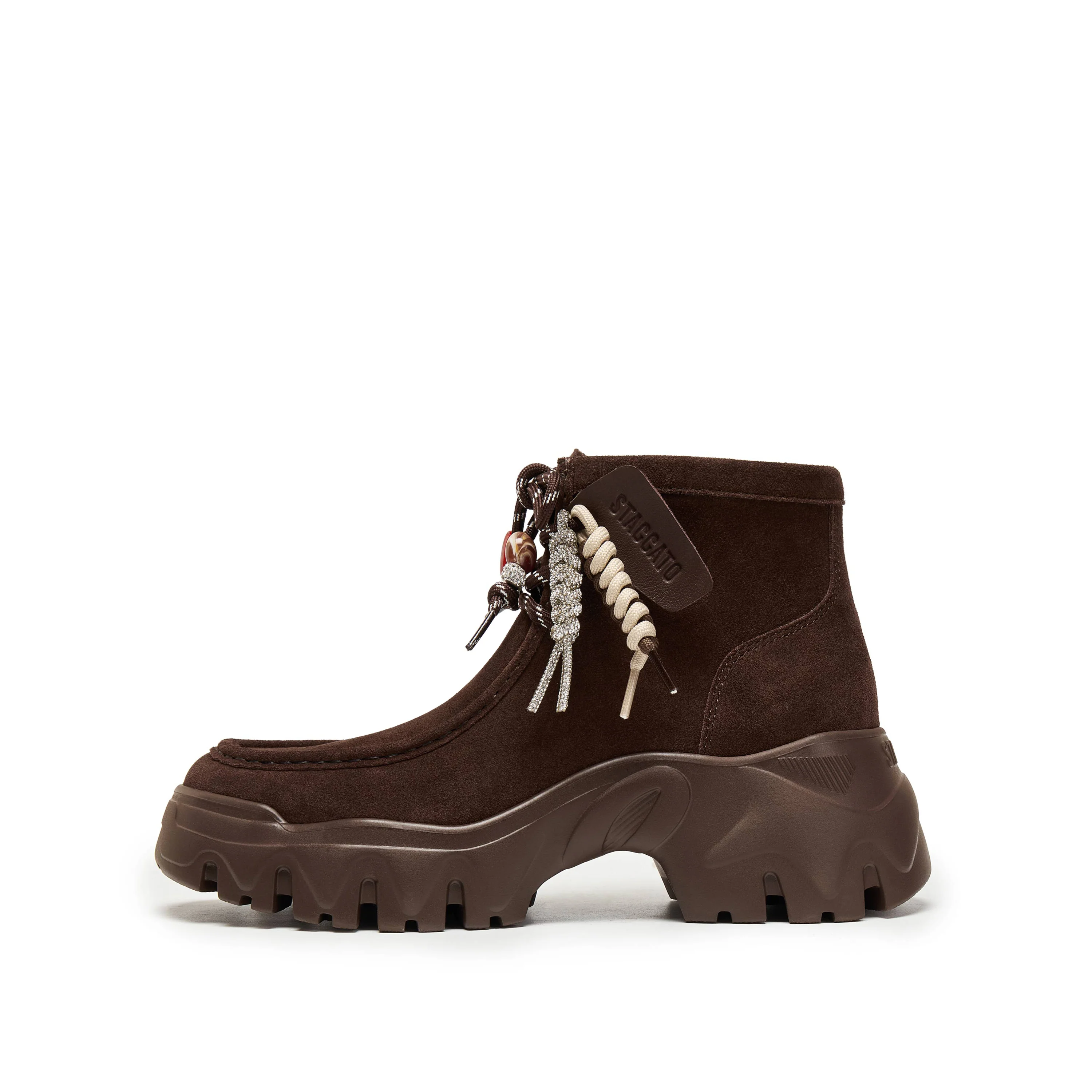 Boots - Chunky Suede Ankle Boots EIX02 - Image 13