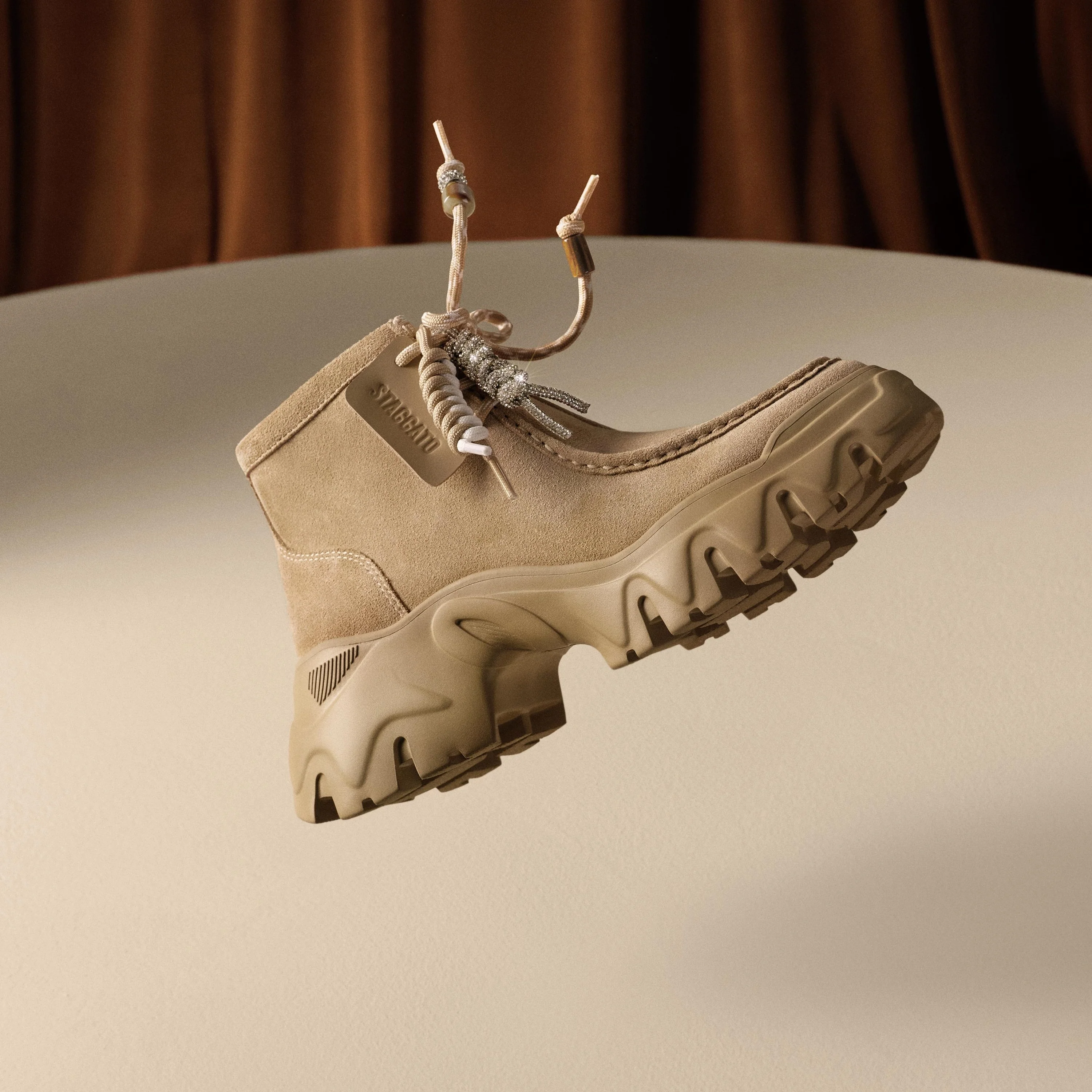 Boots - Chunky Suede Ankle Boots EIX02 - Image 6