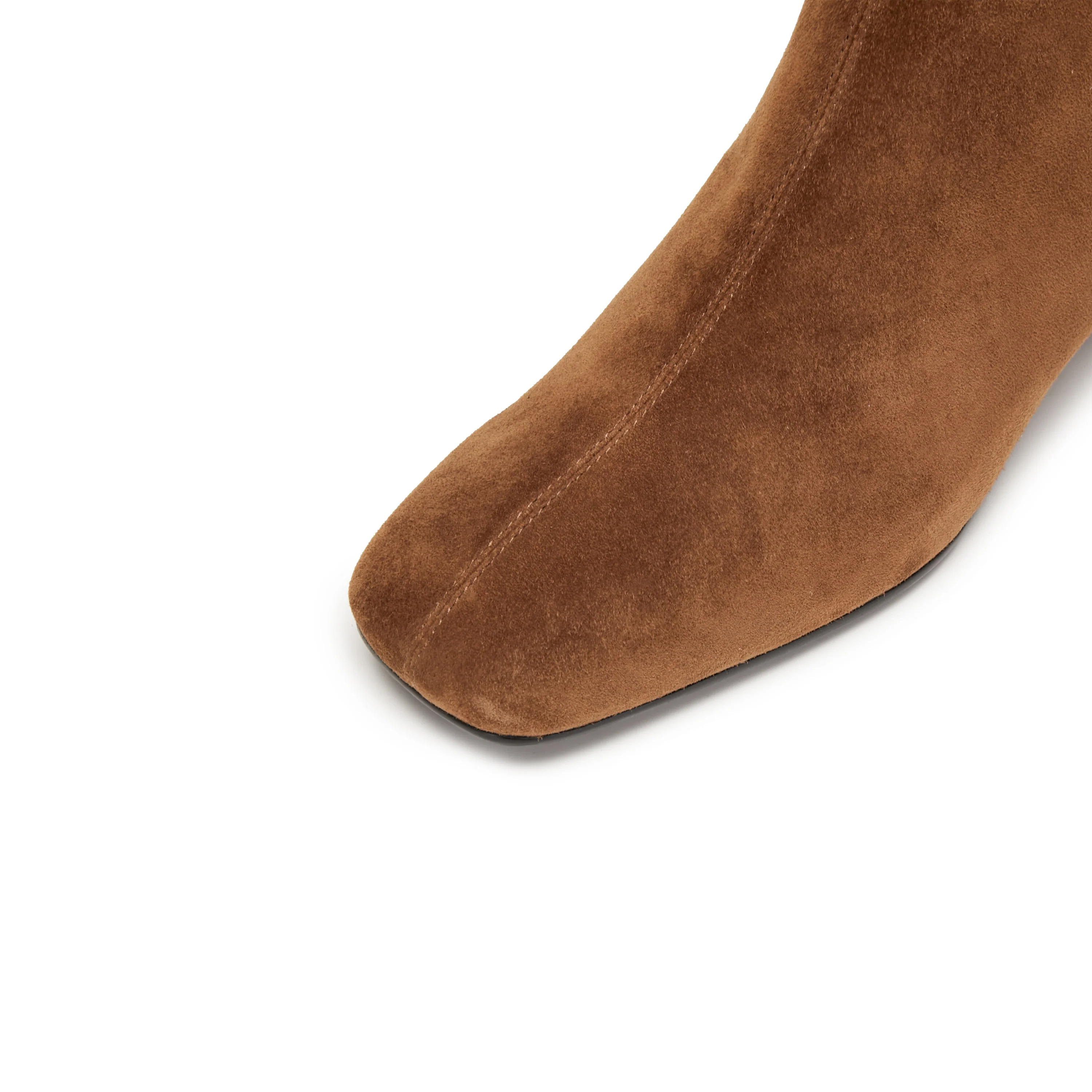 Boots - Suede Ankle Boots with Buckle Strap Y8901 - Image 10