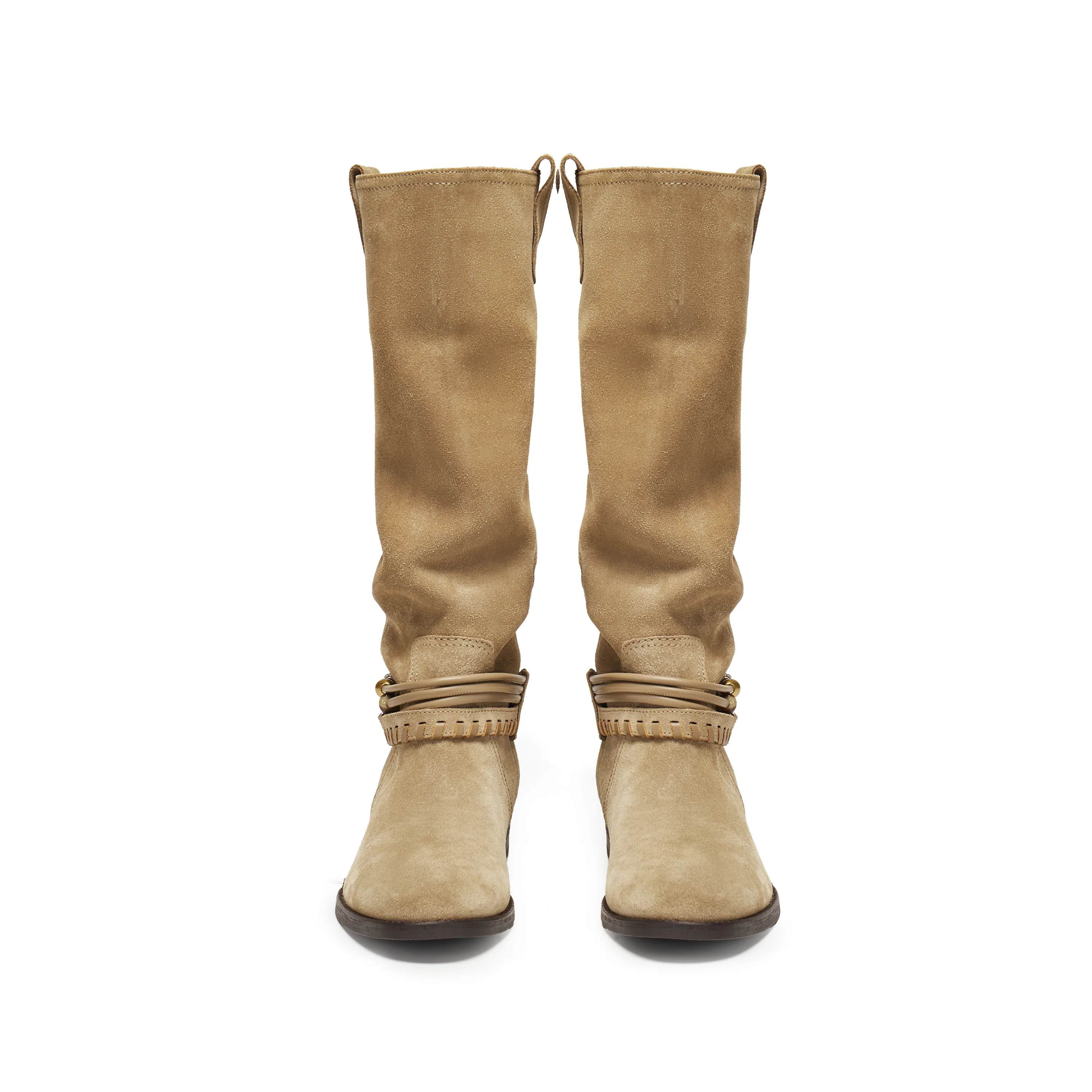 Boots - Knee-High Suede Boots EIL02 - Image 10