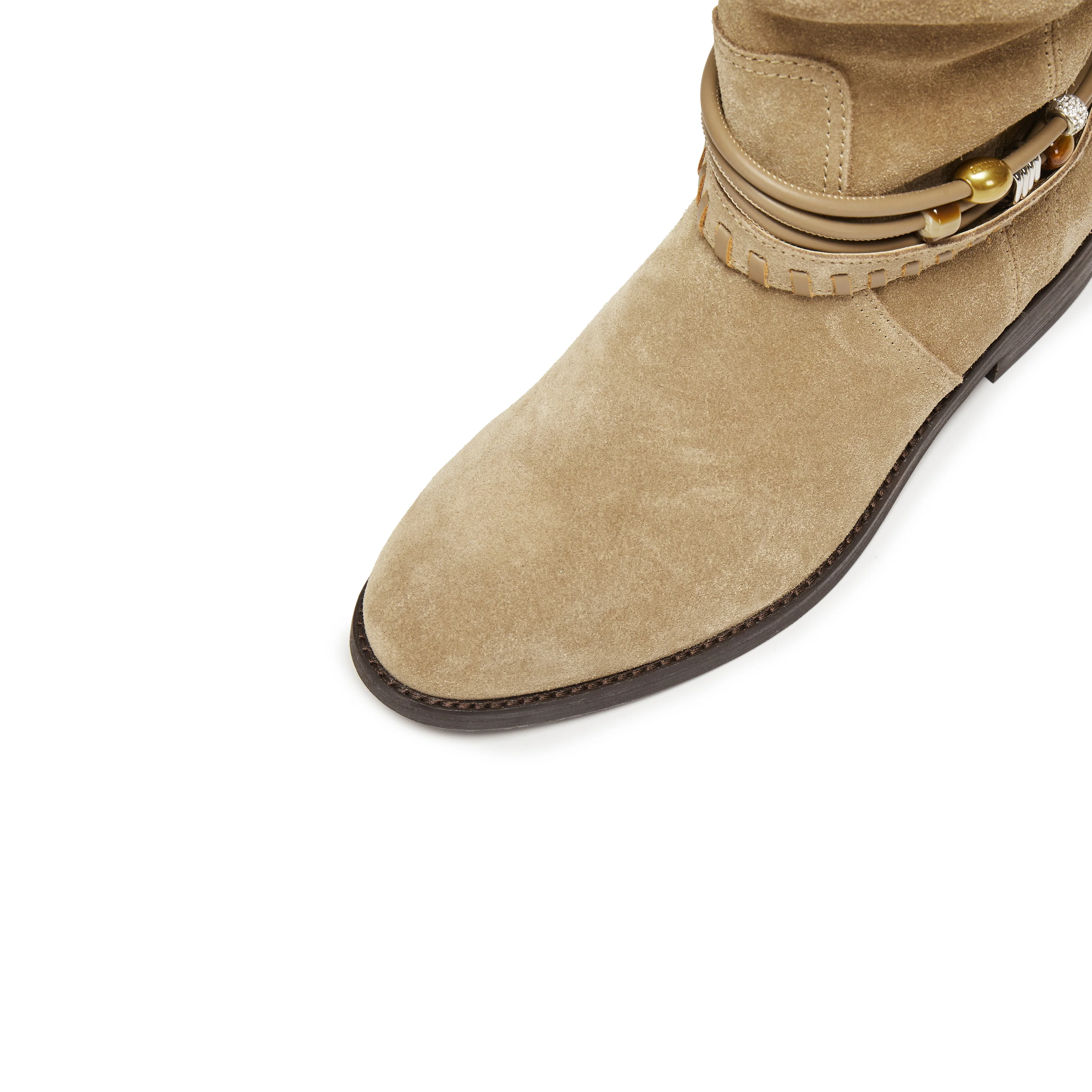 Boots - Knee-High Suede Boots EIL02 - Image 11