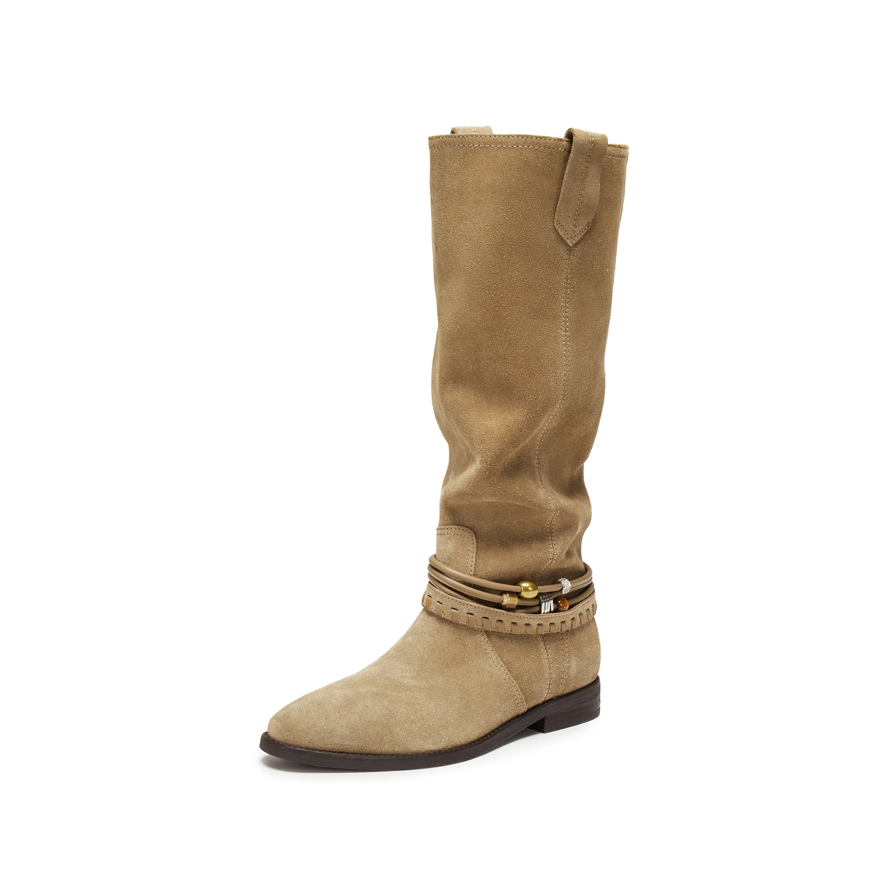Boots - Knee-High Suede Boots EIL02 - Image 7