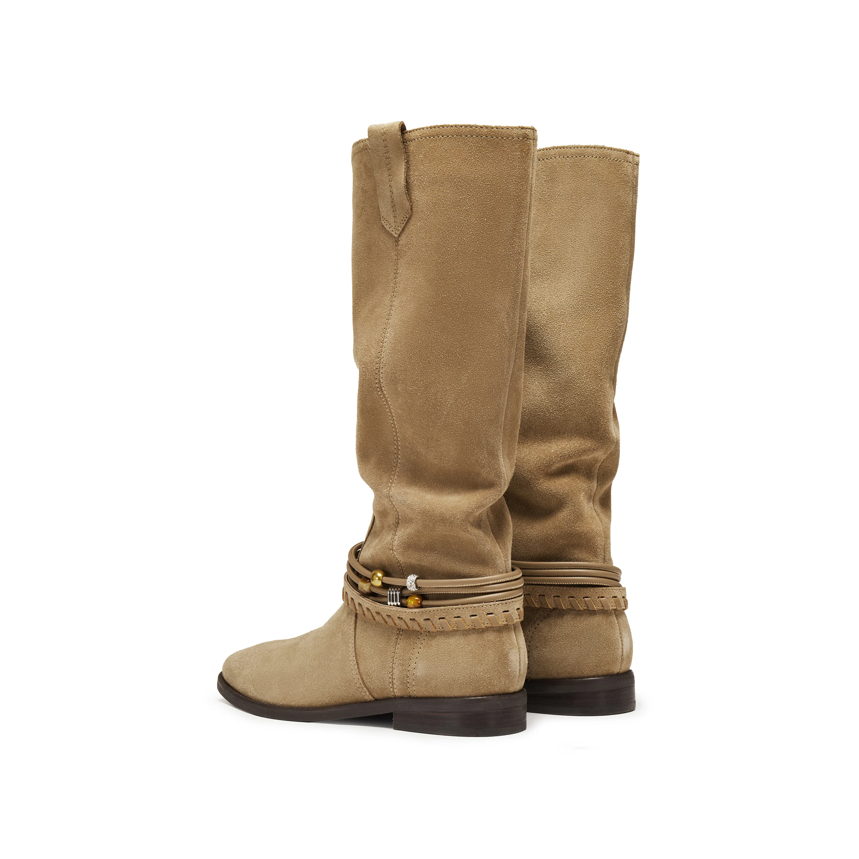 Boots - Knee-High Suede Boots EIL02 - Image 9