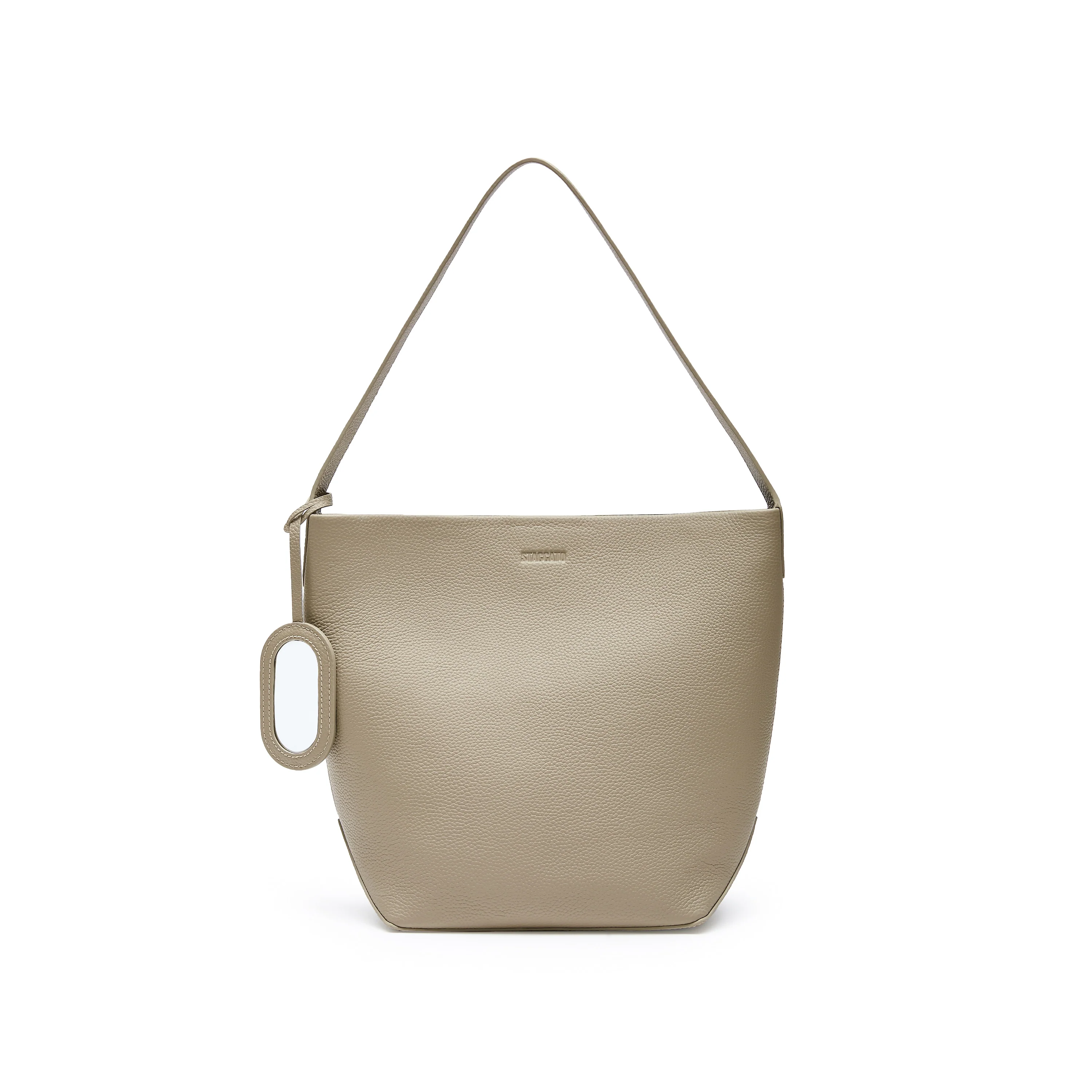 Bucket Bag - Leather Large Capacity Tote Shoulder Bucket Bag X8030 - Image 5