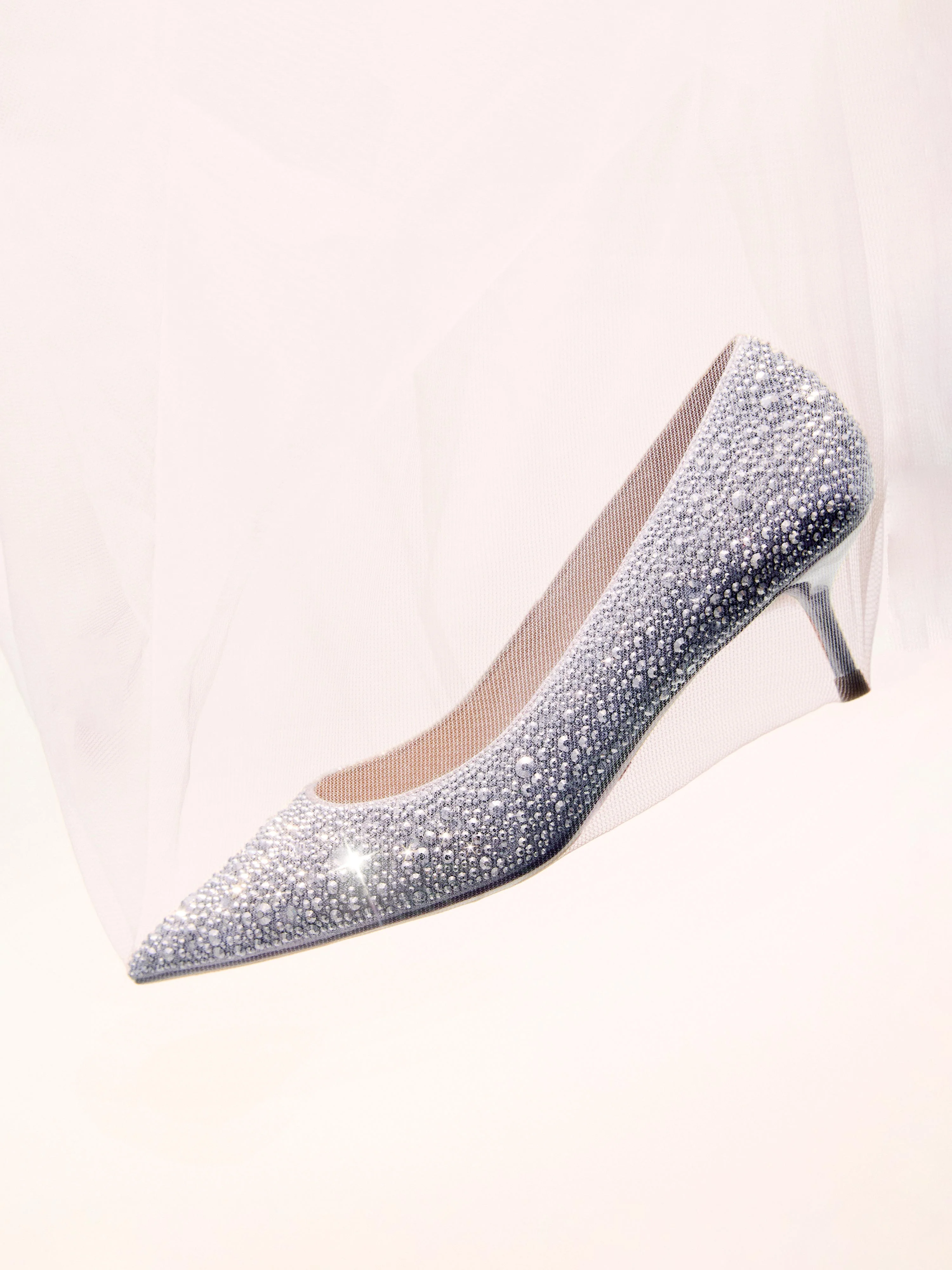 Court Shoes - Crystal Covered Pointy Pumps H3613 - Image 3