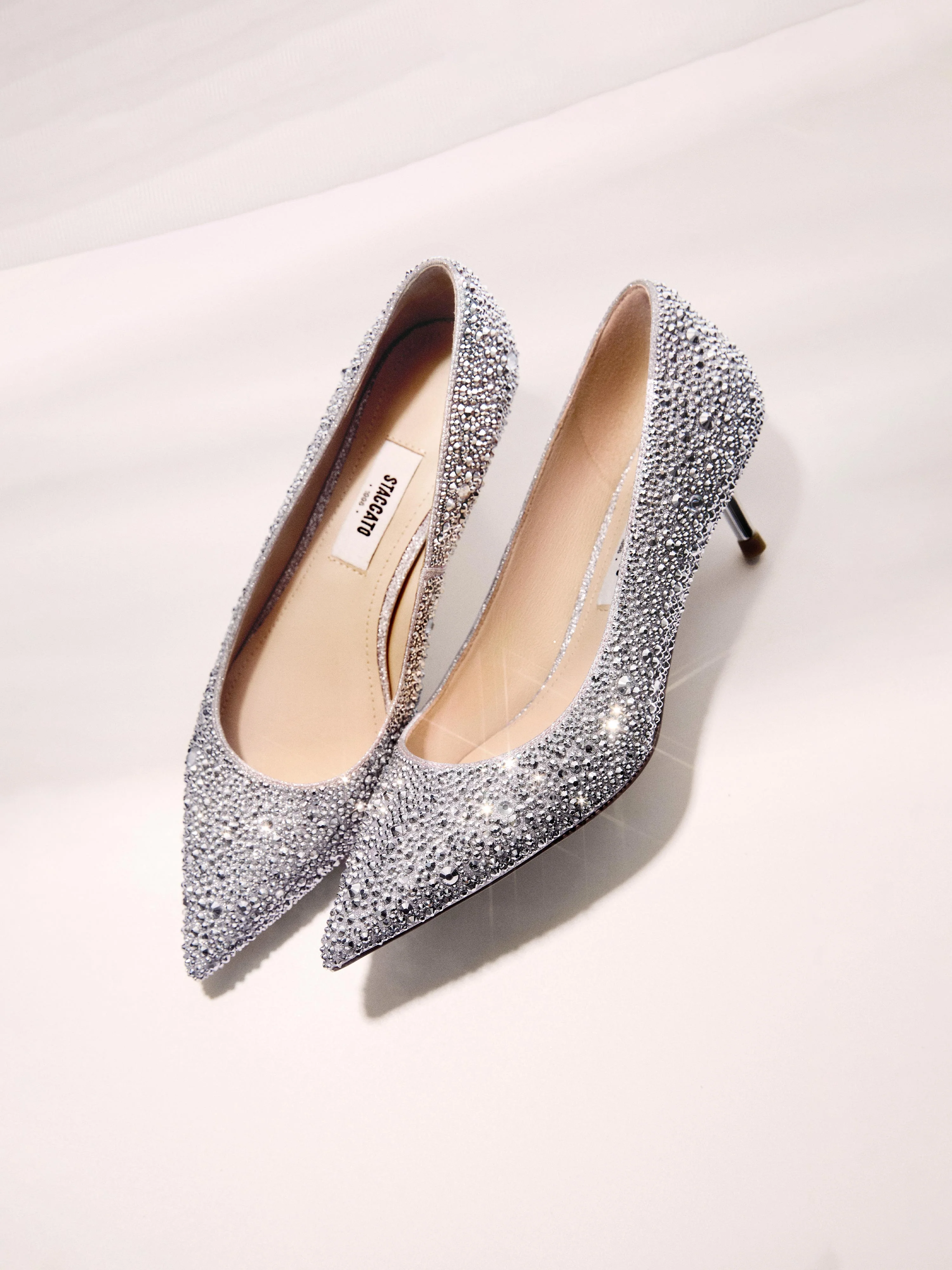Court Shoes - Crystal Covered Pointy Pumps H3613 - Image 4