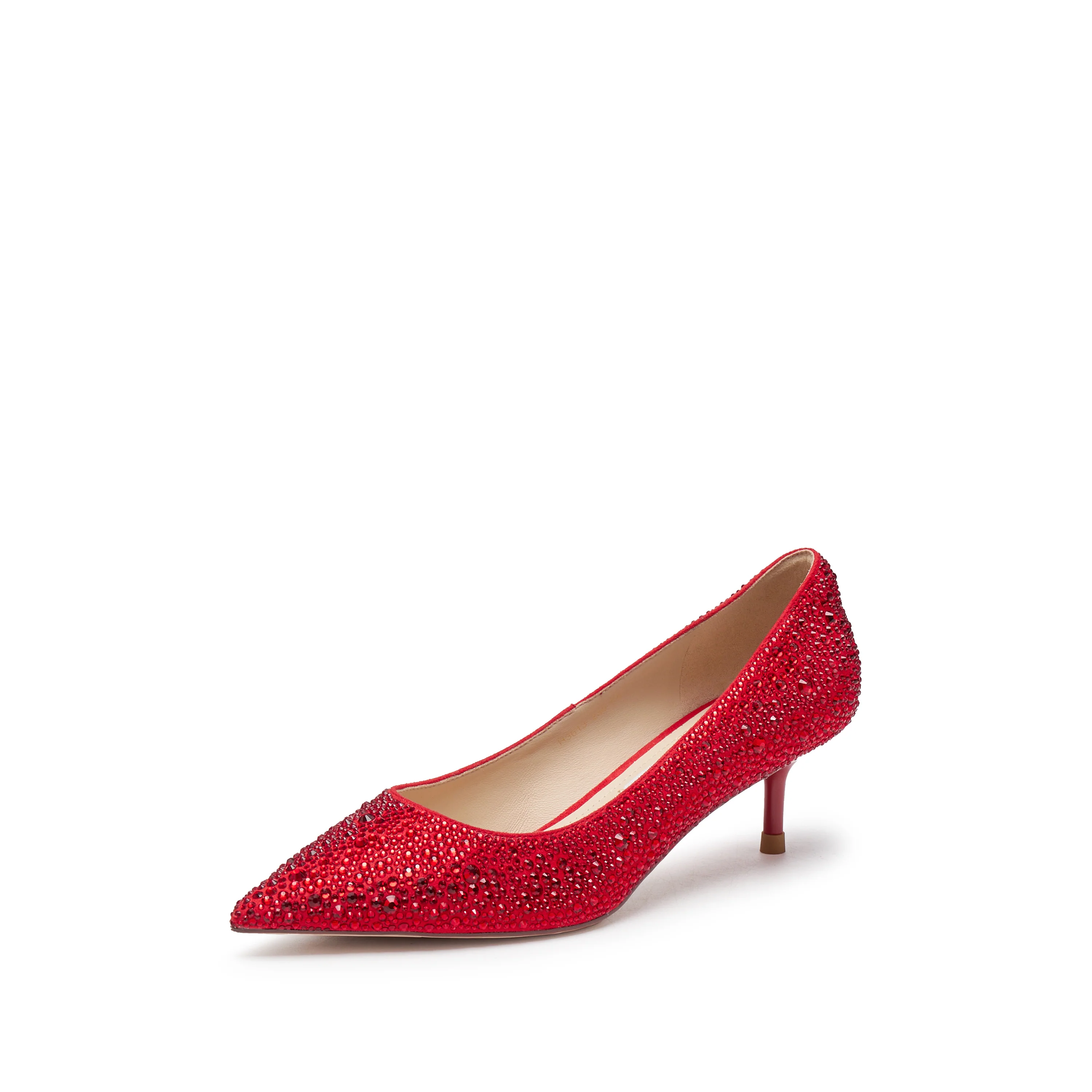 Court Shoes - Crystal Covered Pointy Pumps H3613 - Image 6