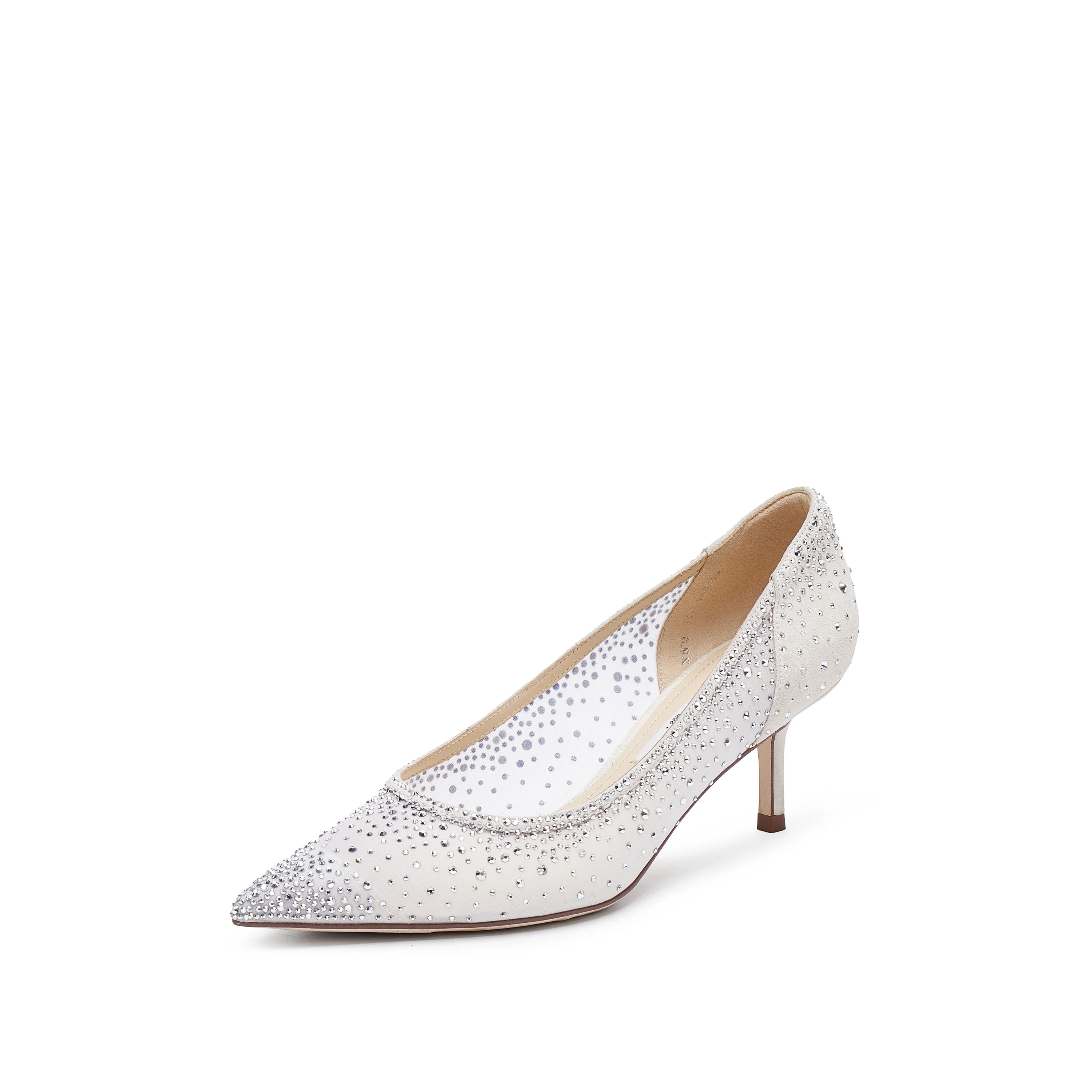 Court Shoes - Pointed Toe Mesh Rhinestone Pumps 9NW84