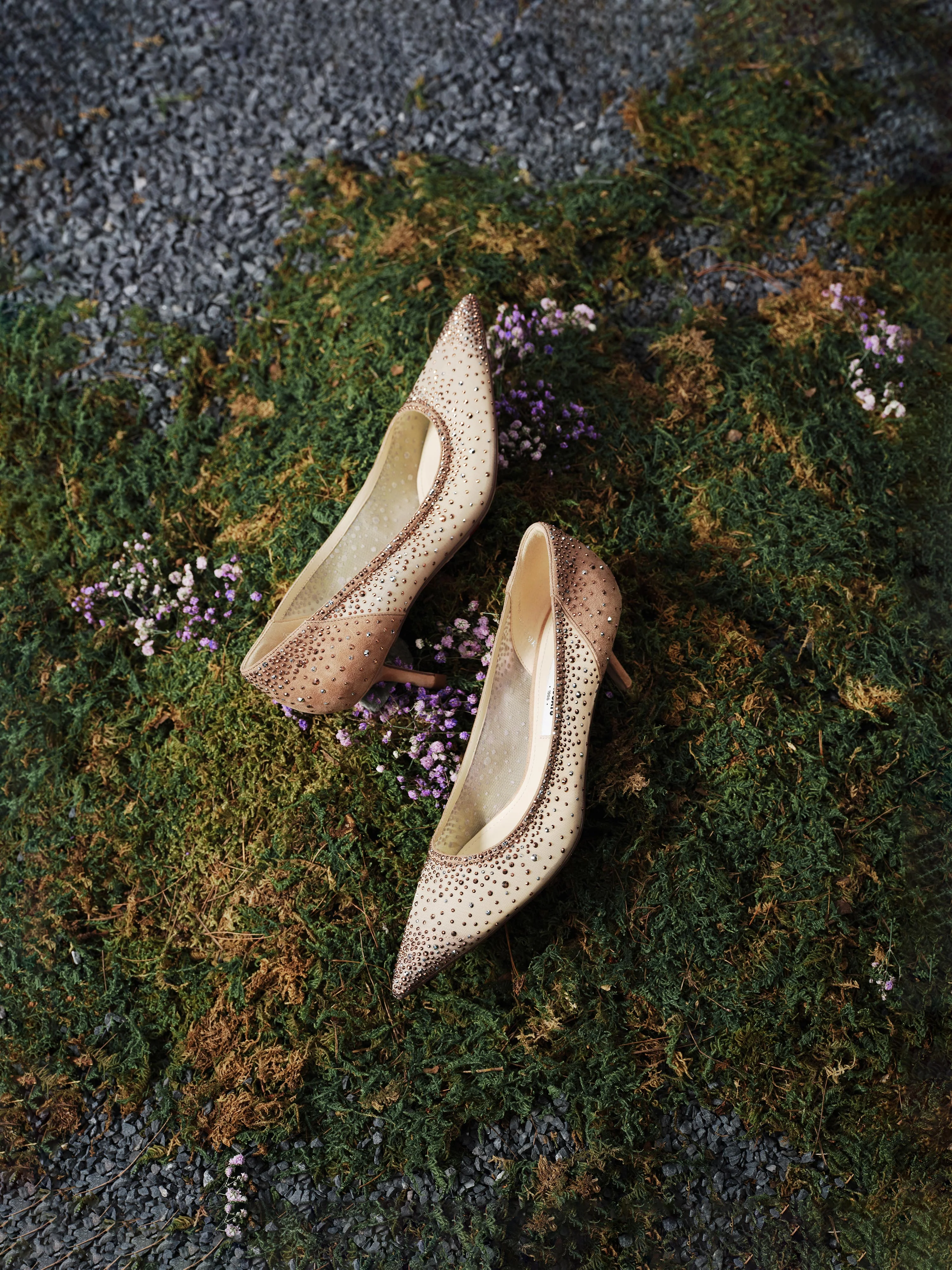 Court Shoes - Pointed Toe Mesh Rhinestone Pumps 9NW84 - Image 6