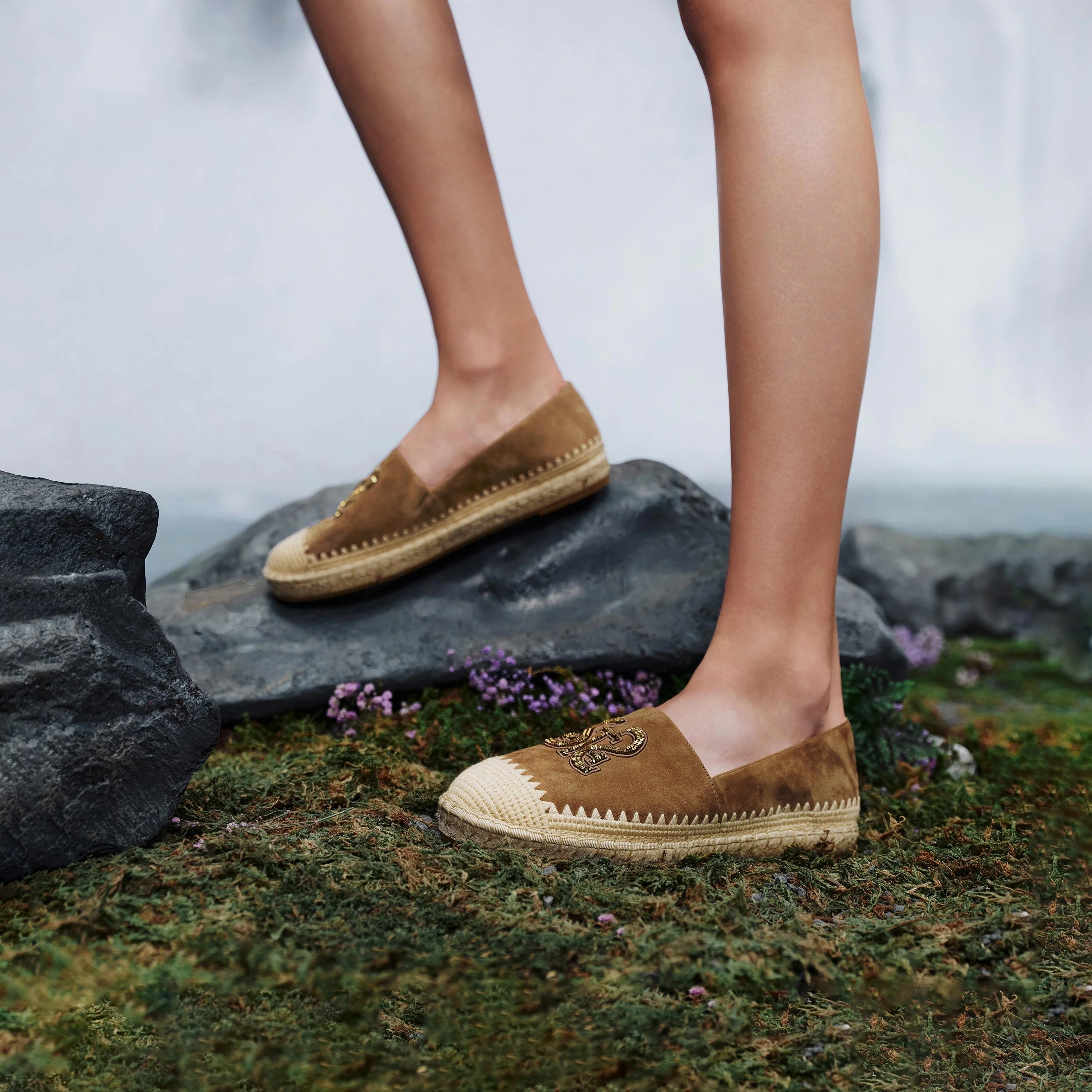 Espadrilles - EspaEase Amber Glint Gold Speckle 9UA37 - Image 3