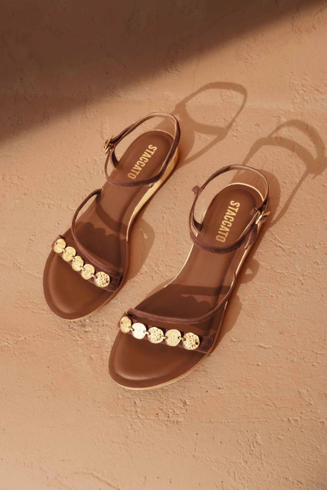 Flat Sandals - Chain Coin Buckle Roman Flat Sandals 9JI60 - Image 8