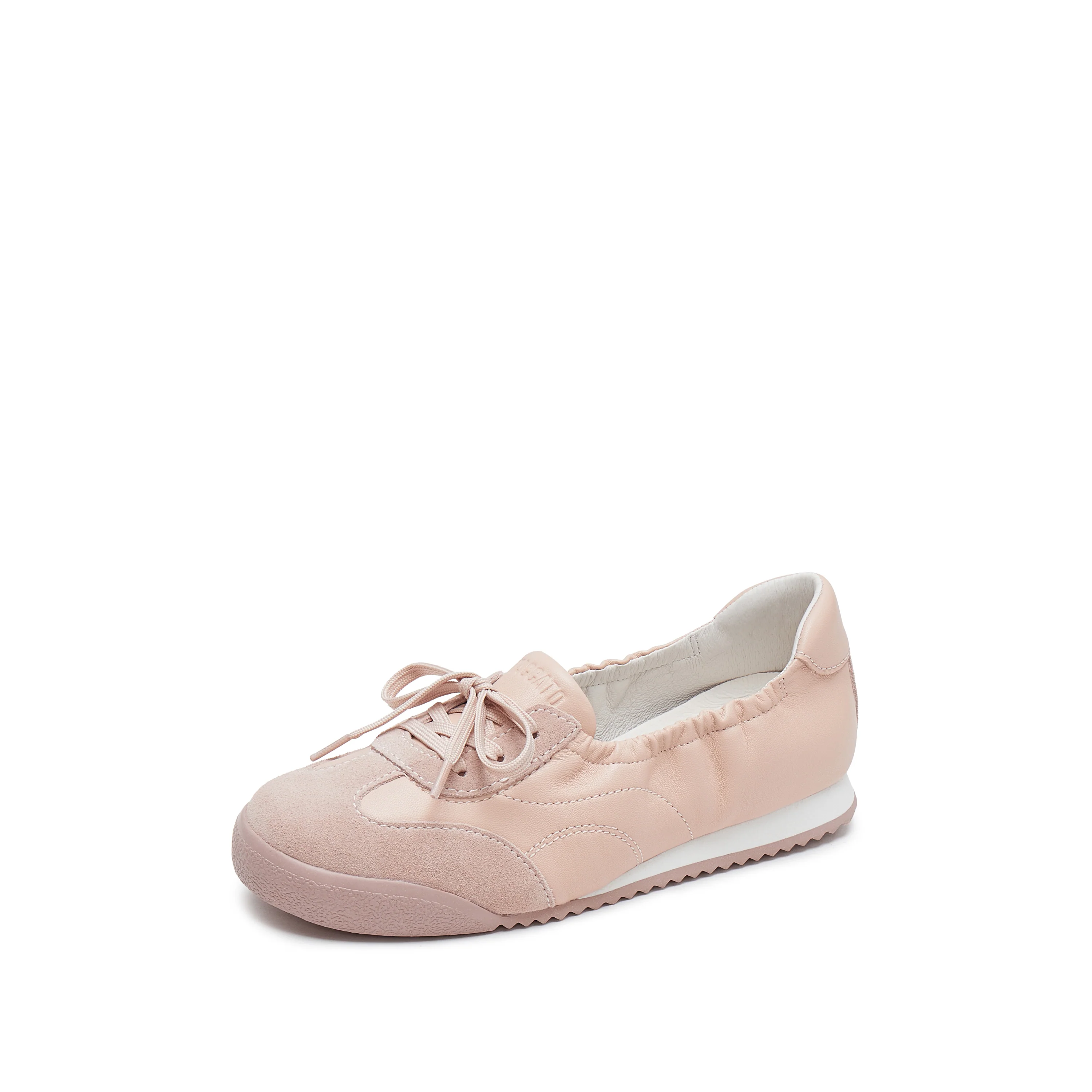 German Trainers - Cream Lambskin Leather Retro Casual Sneakers EPN14 - Image 6