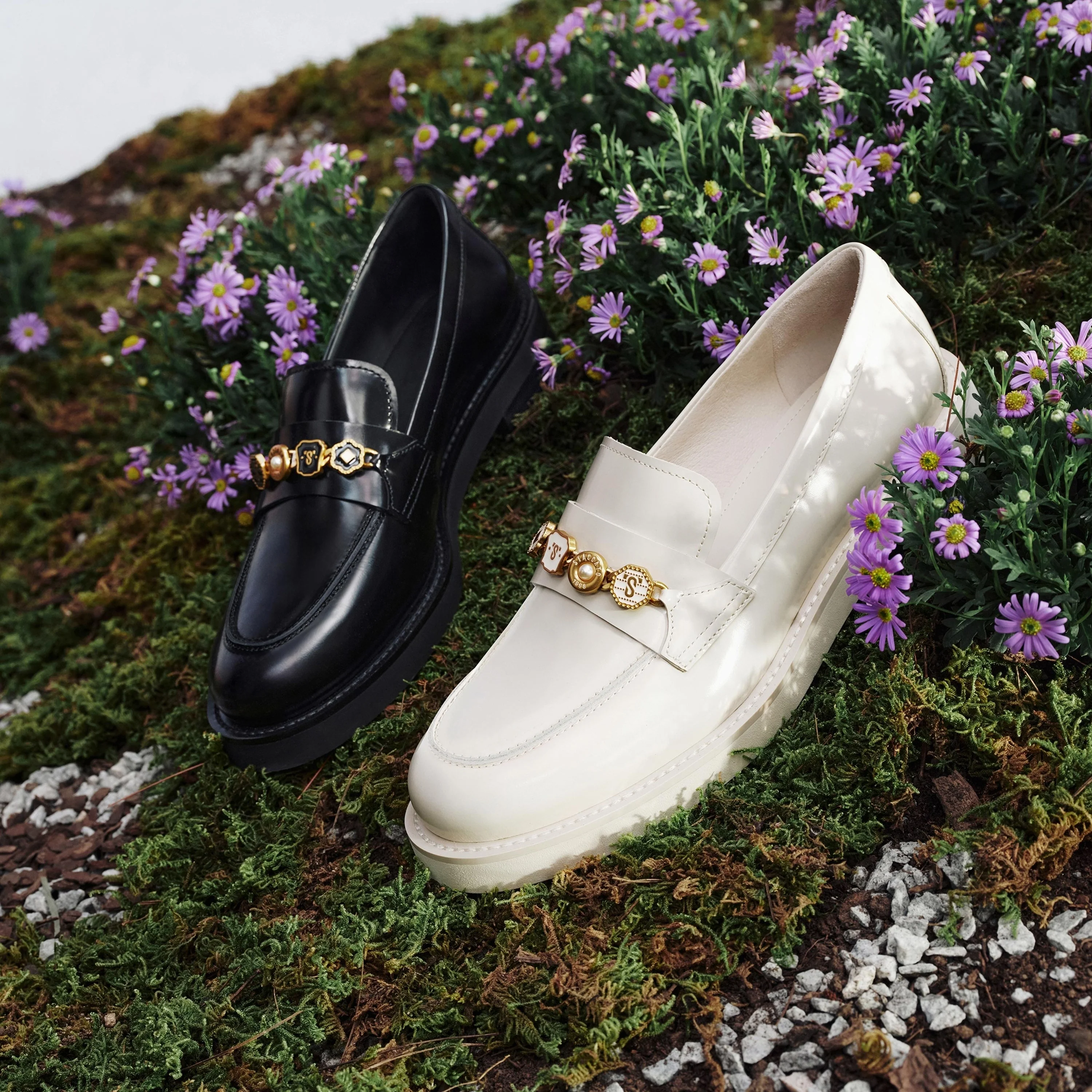 Loafers - Black Calf Leather Penny Detail Loafers 9UL01 - Image 5