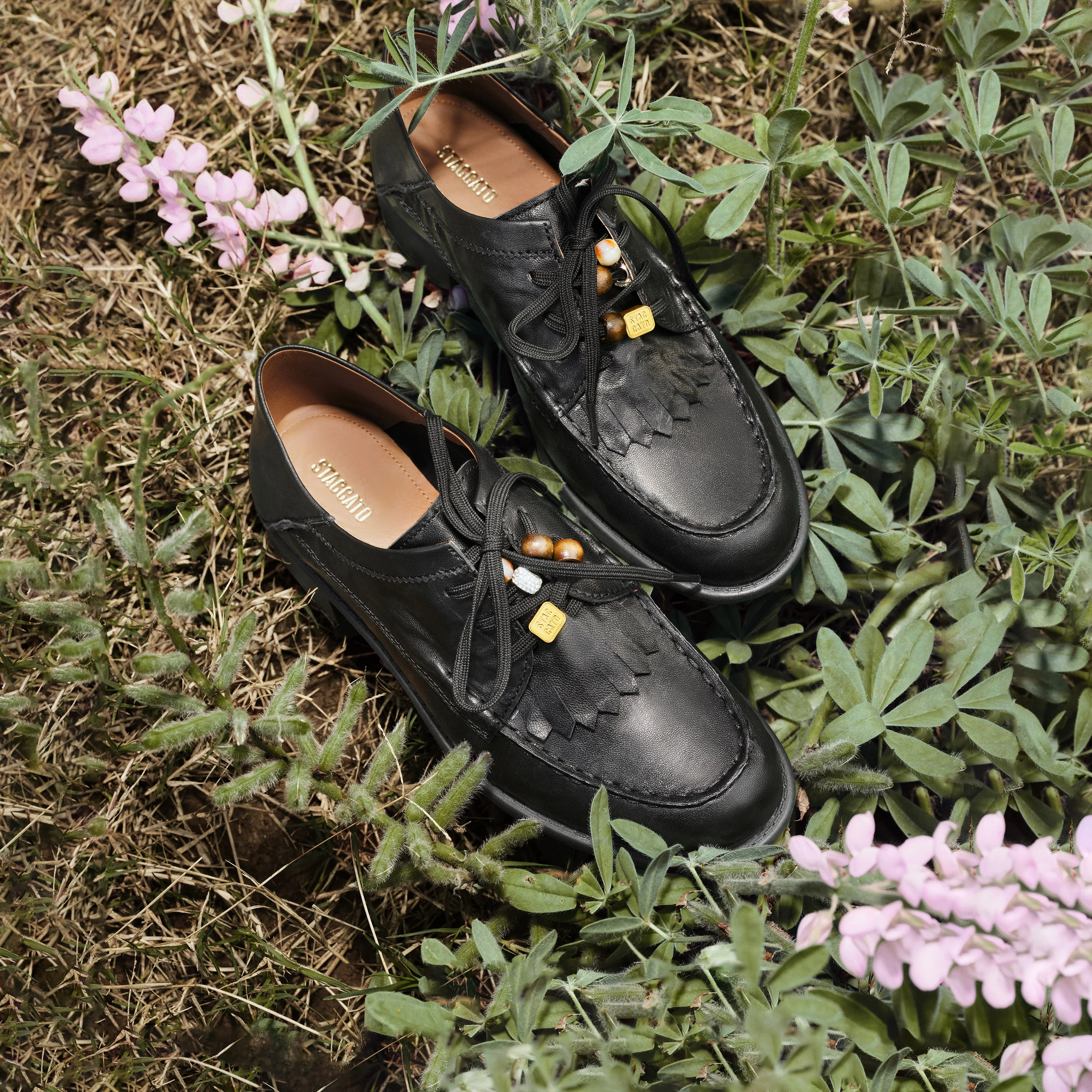 Loafers - Black Leather Slip-On Loafers 9UL25 - Image 2