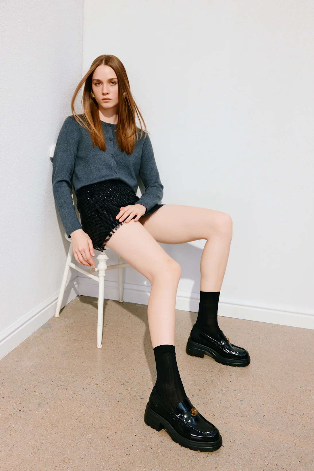 Loafers - Black Leather Slip-On Loafers EEZ05 - Image 2