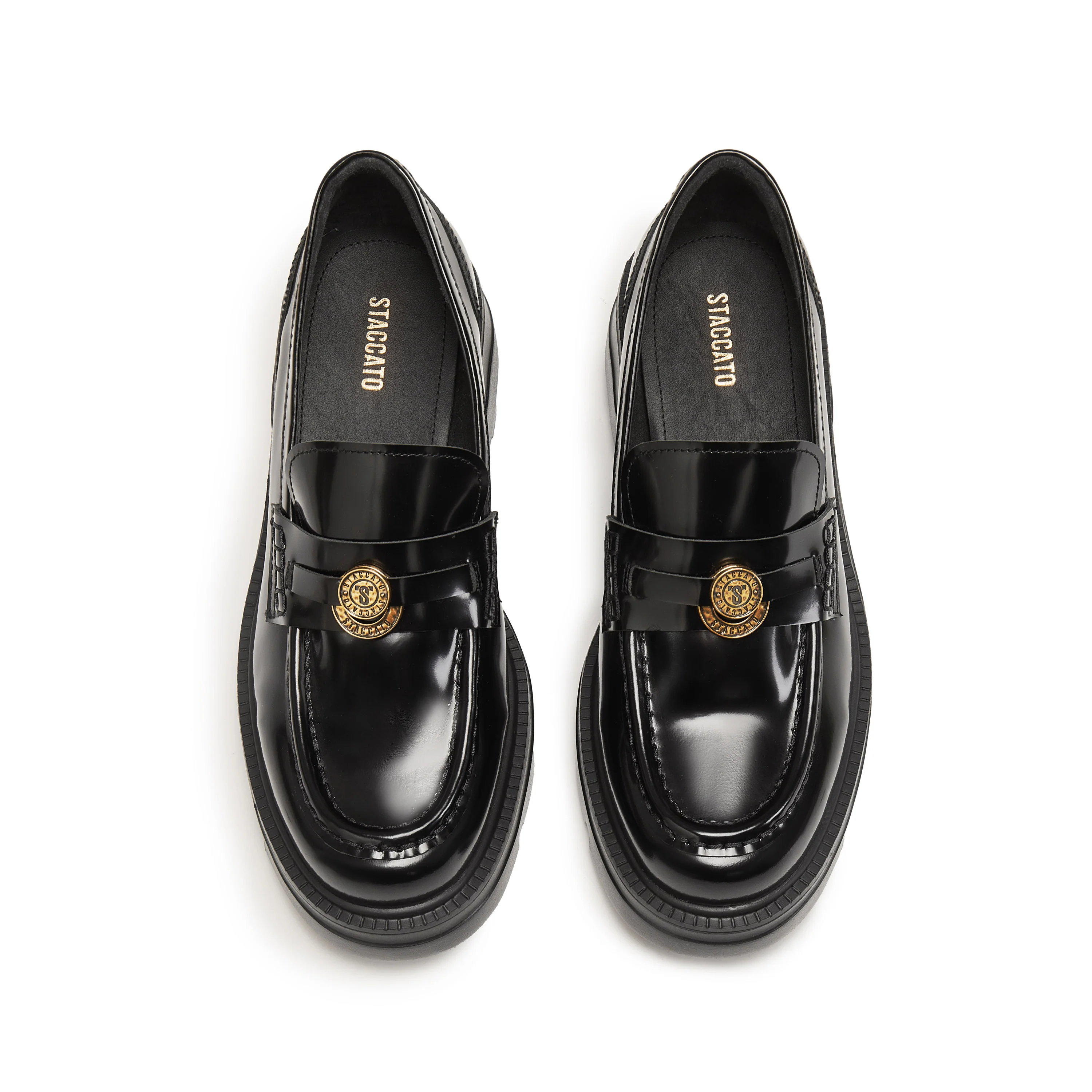 Loafers - Black Leather Slip-On Loafers EEZ05 - Image 3