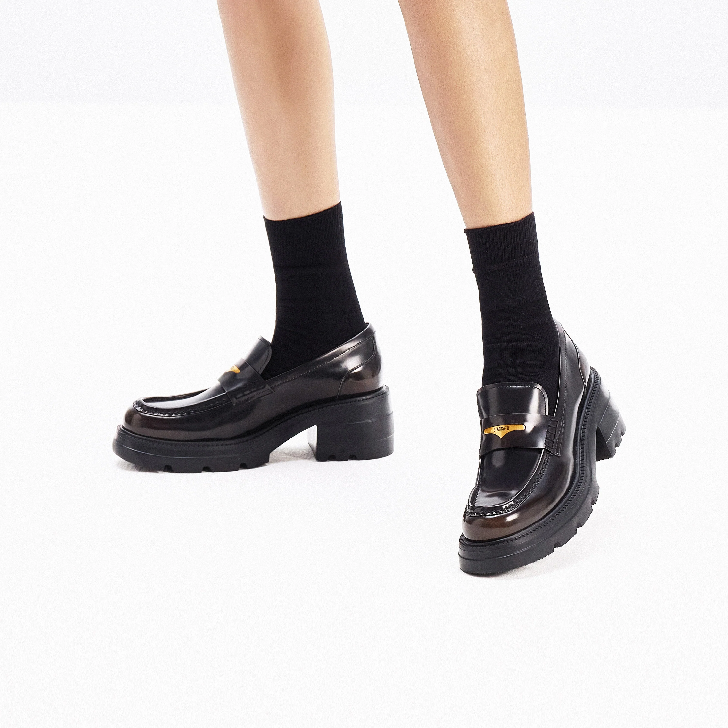 Bolt Chic - Leather Slip-On Loafers EEZ22 - Image 6