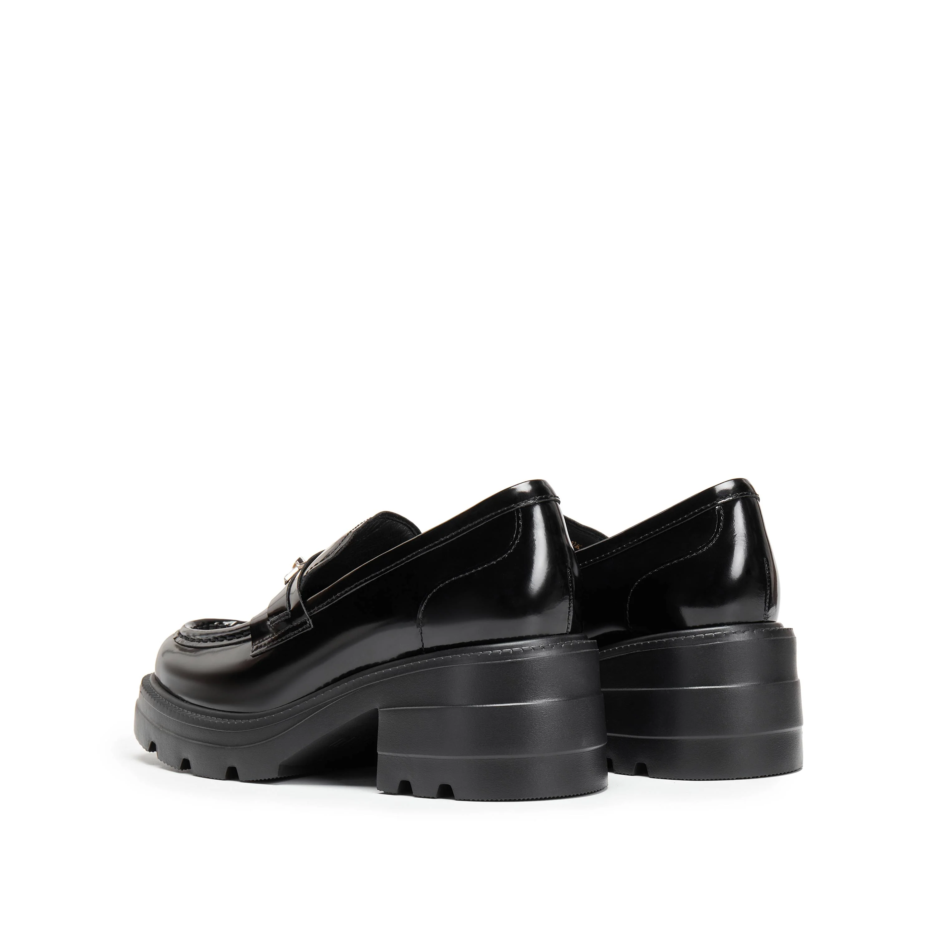 Loafers - Black Leather Slip-On Loafers EEZ45 - Image 5