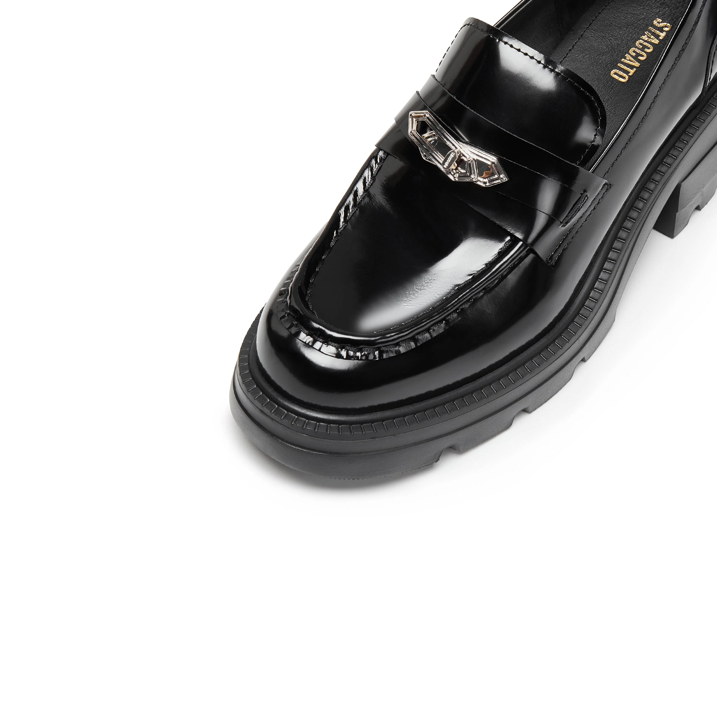Loafers - Black Leather Slip-On Loafers EEZ45 - Image 6