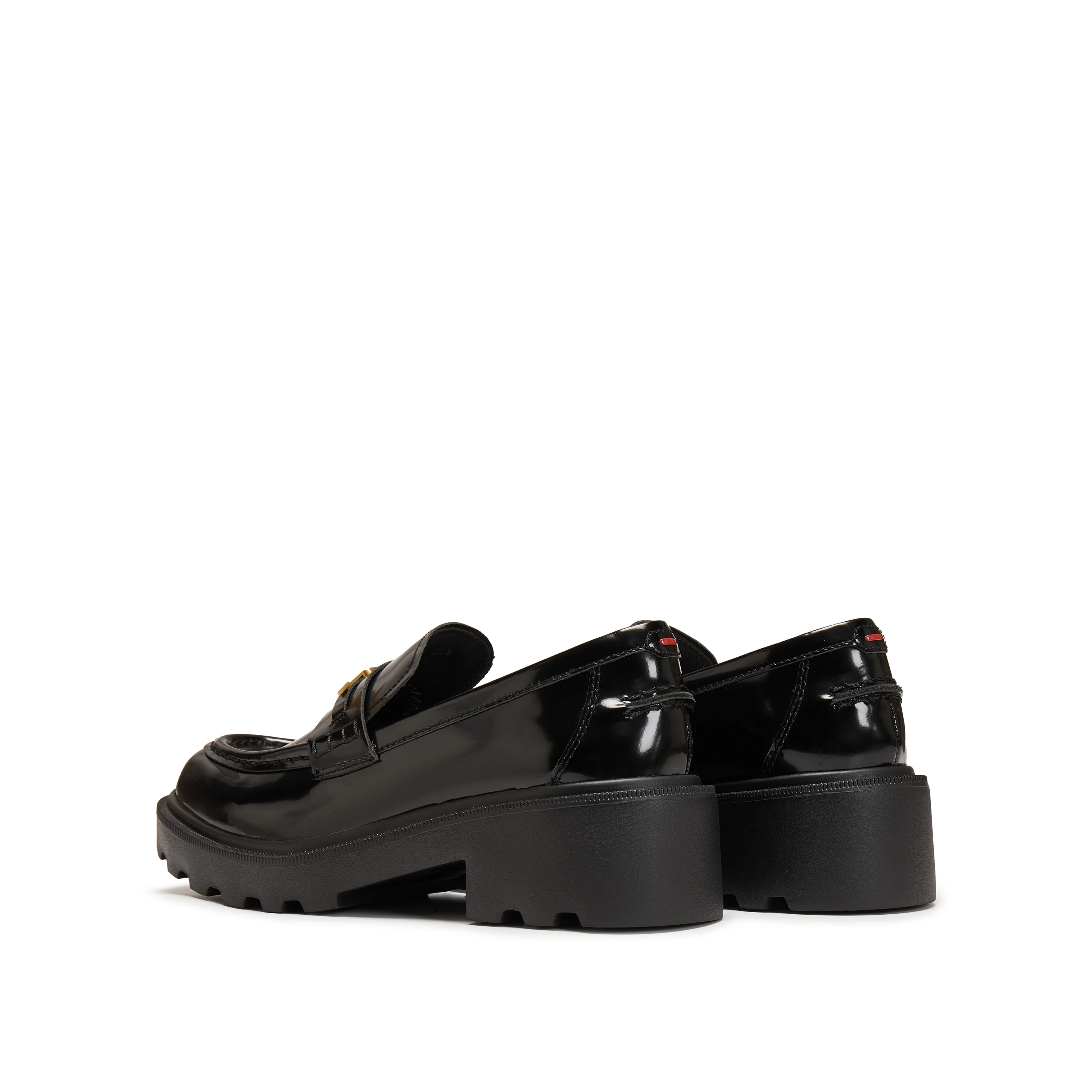 Loafers - Black Leather Slip-On Loafers EGB60 - Image 10