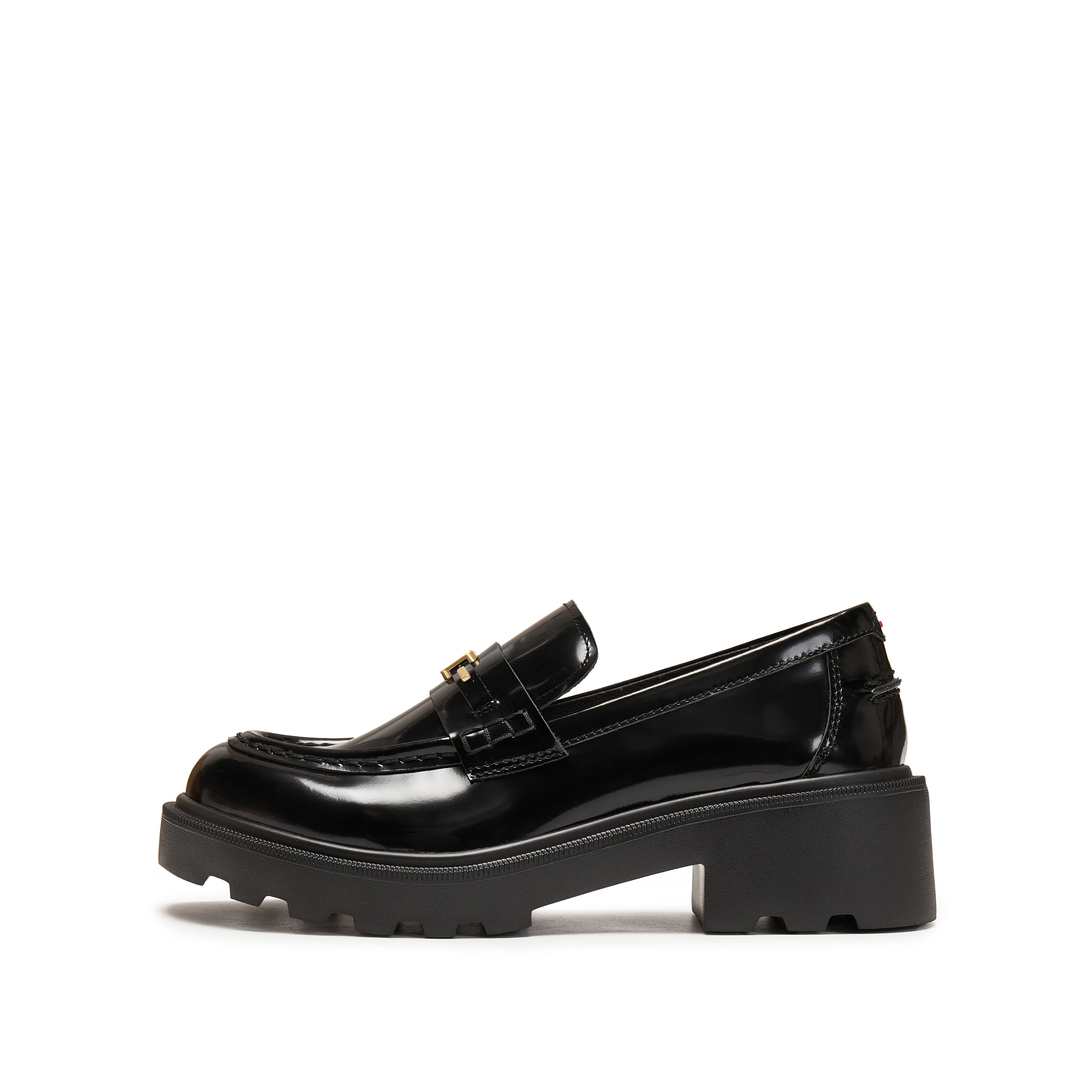 Loafers - Black Leather Slip-On Loafers EGB60 - Image 11