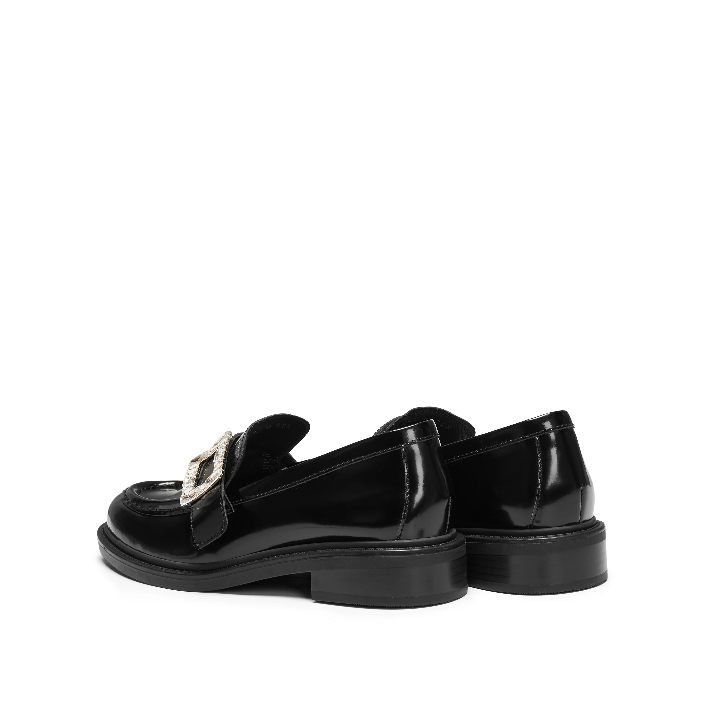 Loafers - Black Leather Slip-On Loafers 9UL22 - Image 10