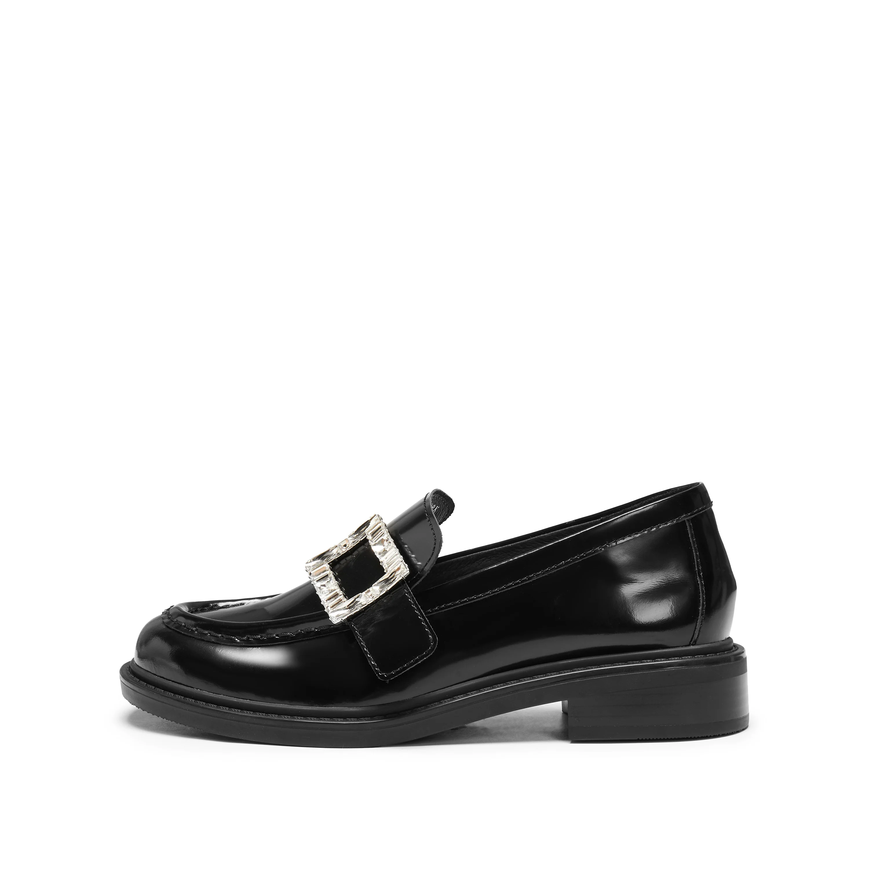 Loafers - Black Leather Slip-On Loafers 9UL22 - Image 12