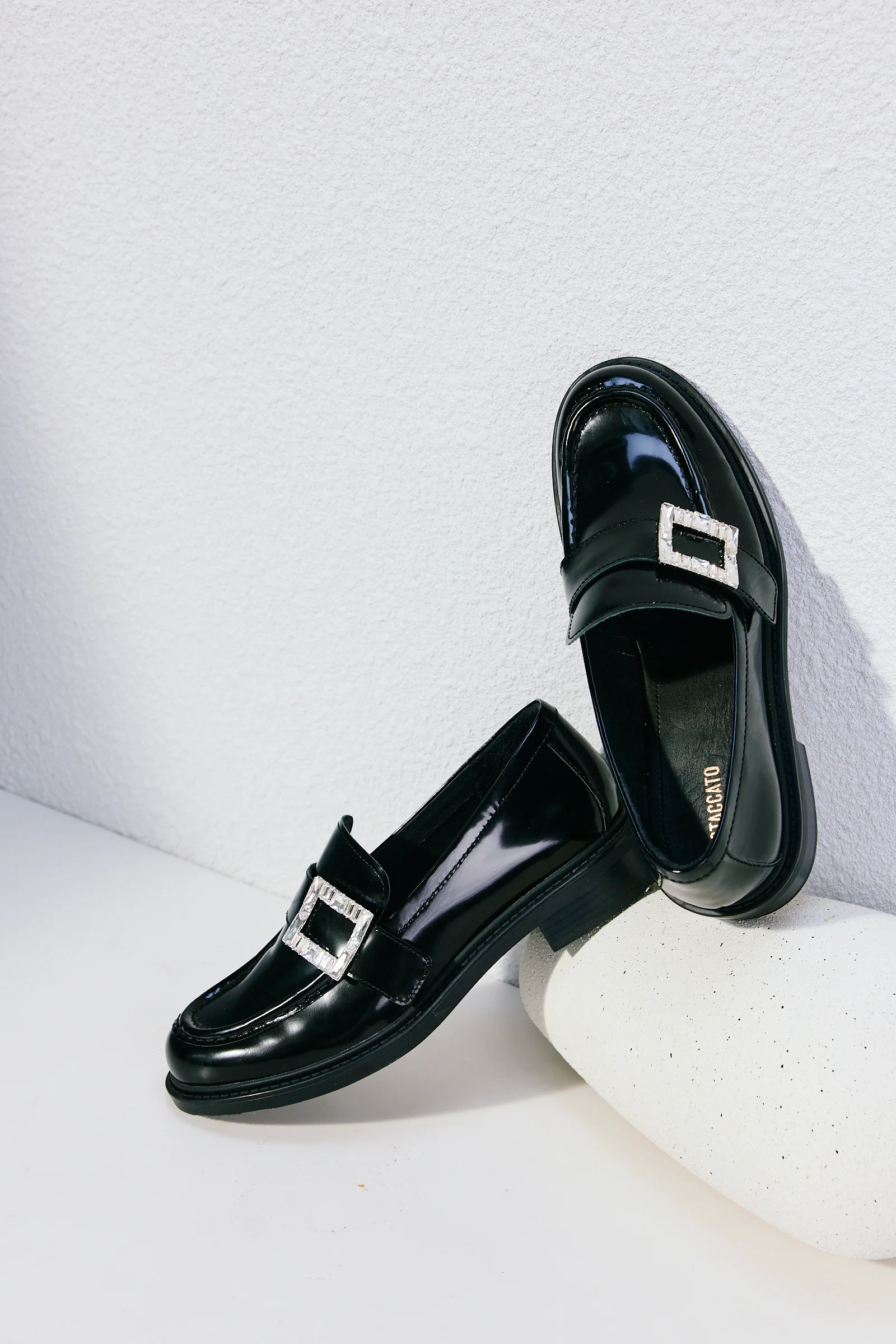 Loafers - Black Leather Slip-On Loafers 9UL22 - Image 13