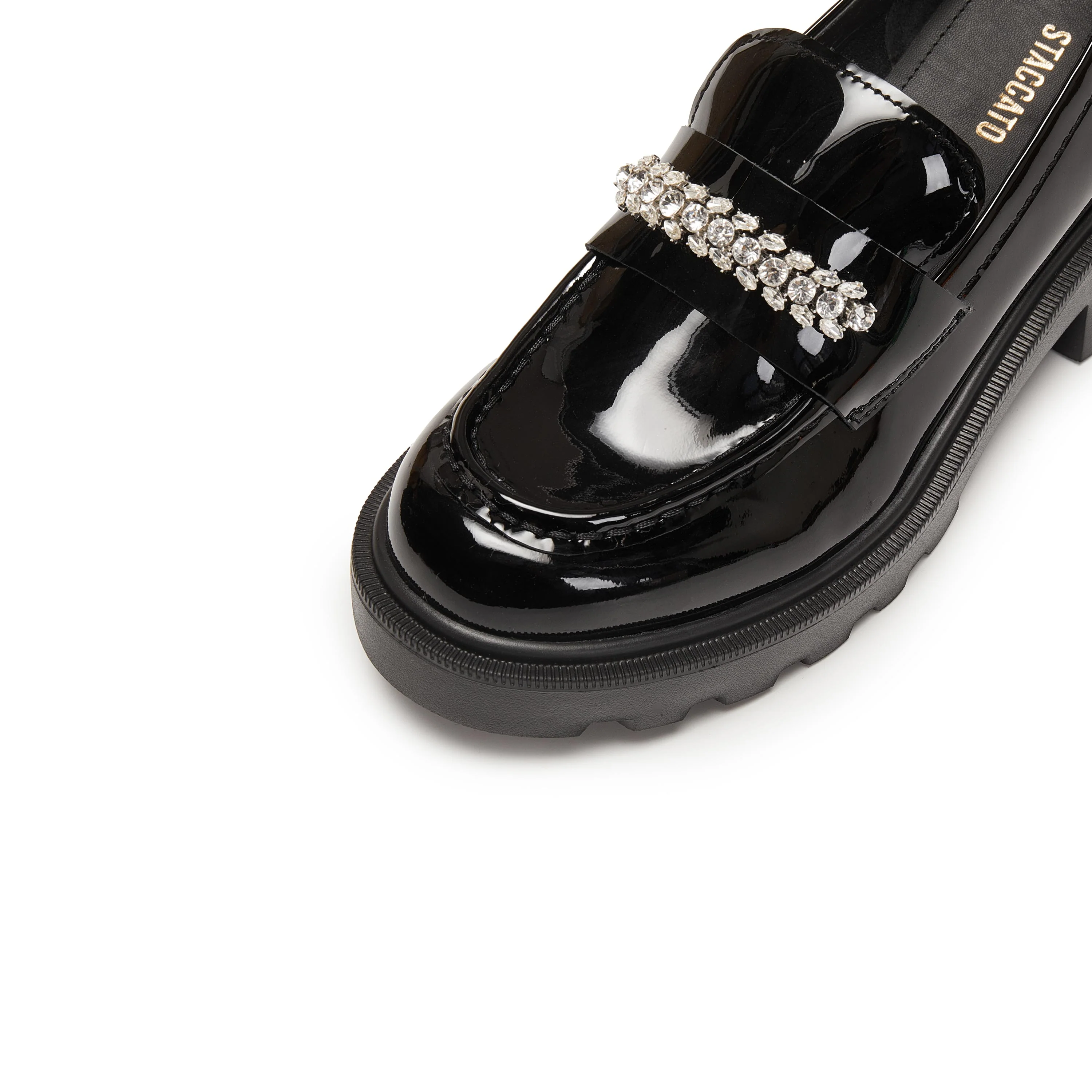 Loafers - Black Leather Slip-On Loafers EGB62 - Image 8