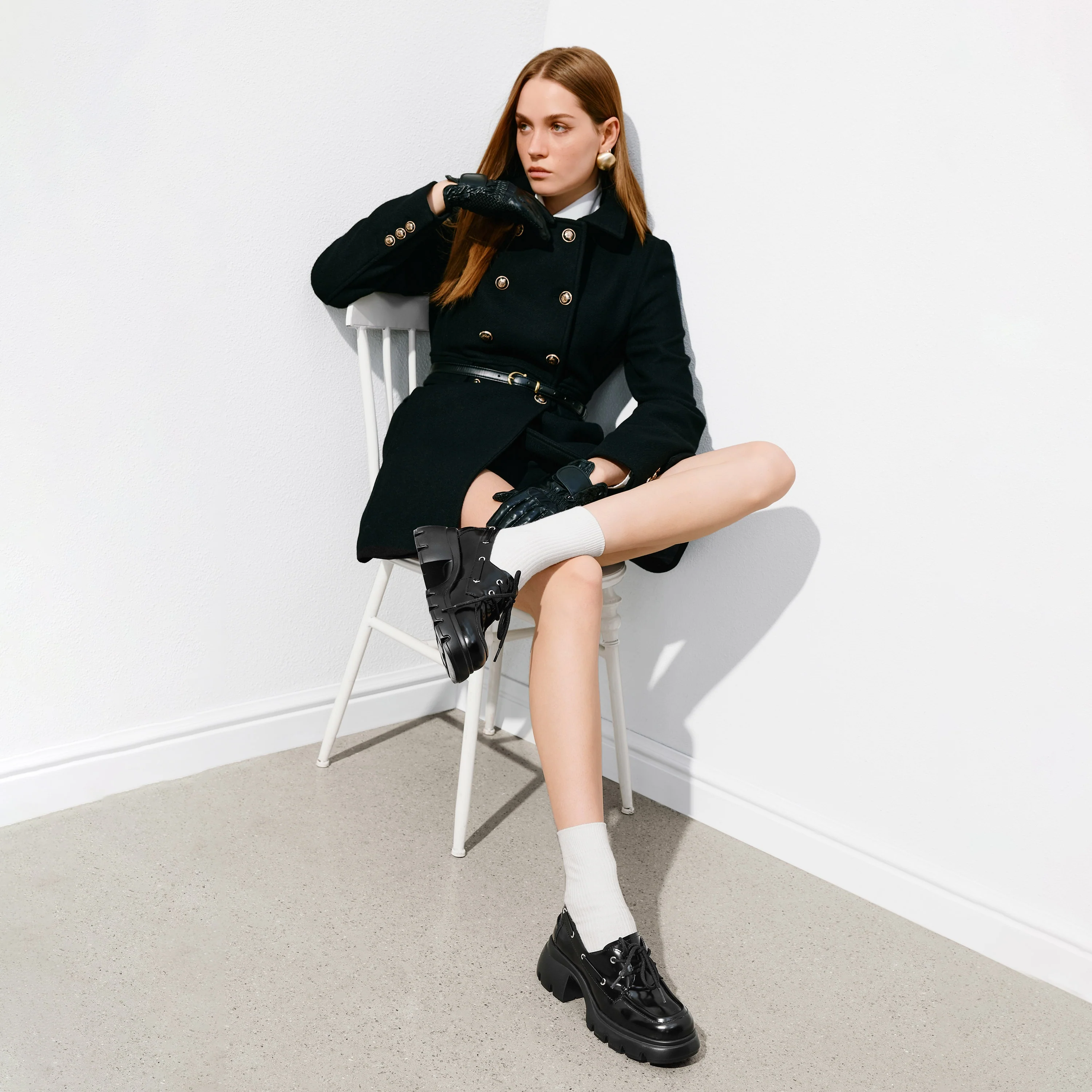 Loafers - Black Leather Slip-On Loafers Y2561 - Image 4