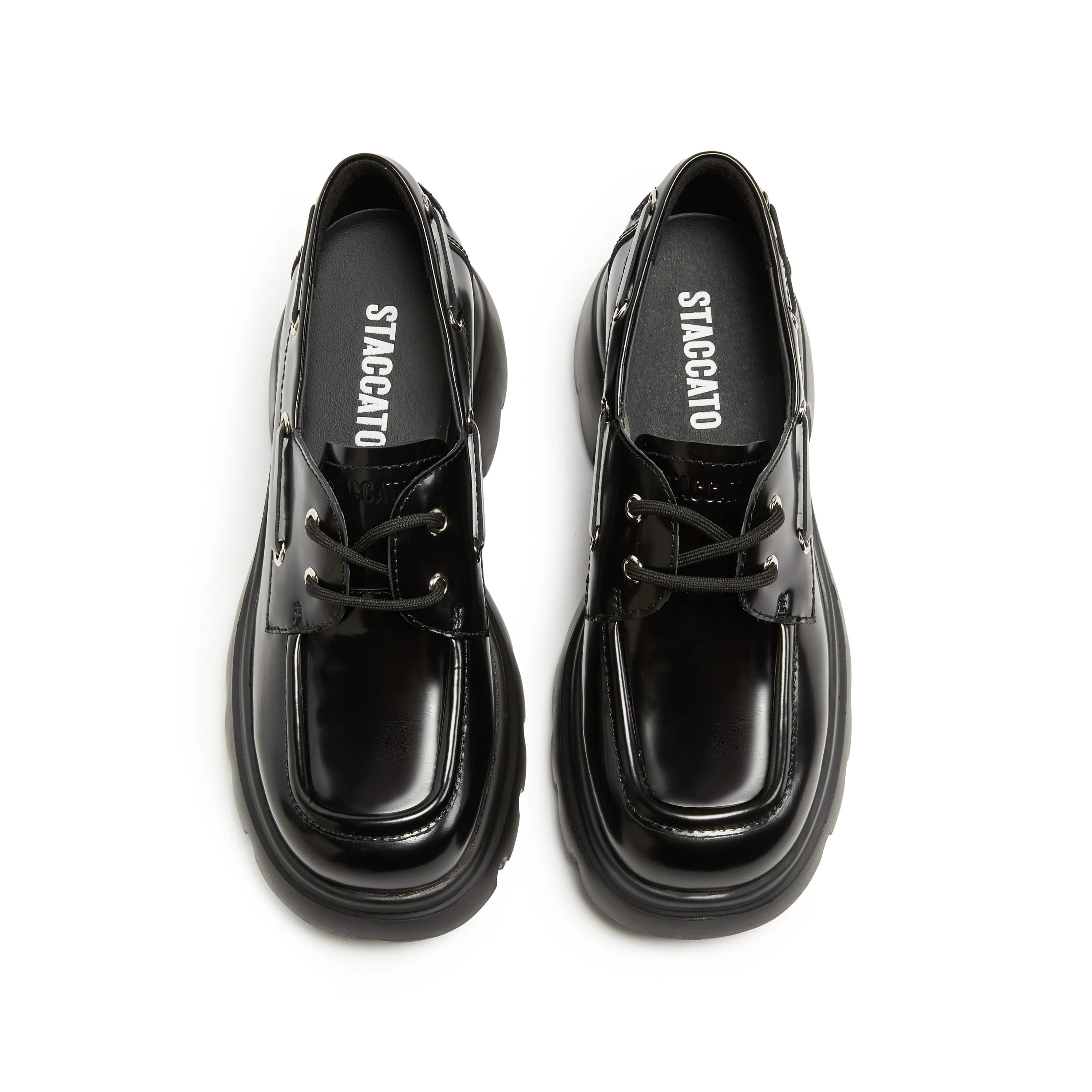 Loafers - Black Leather Slip-On Loafers Y2561 - Image 5