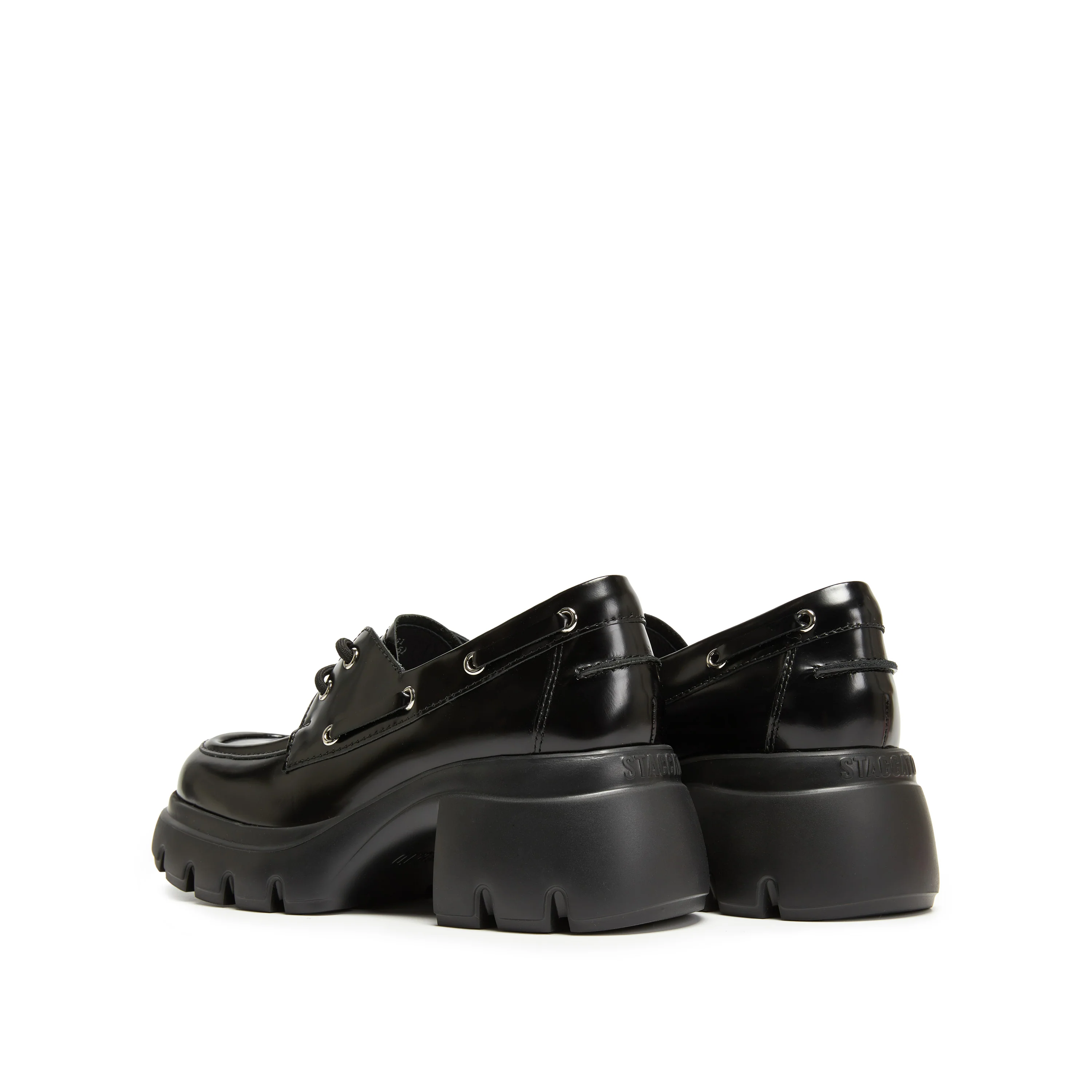 Loafers - Black Leather Slip-On Loafers Y2561 - Image 6