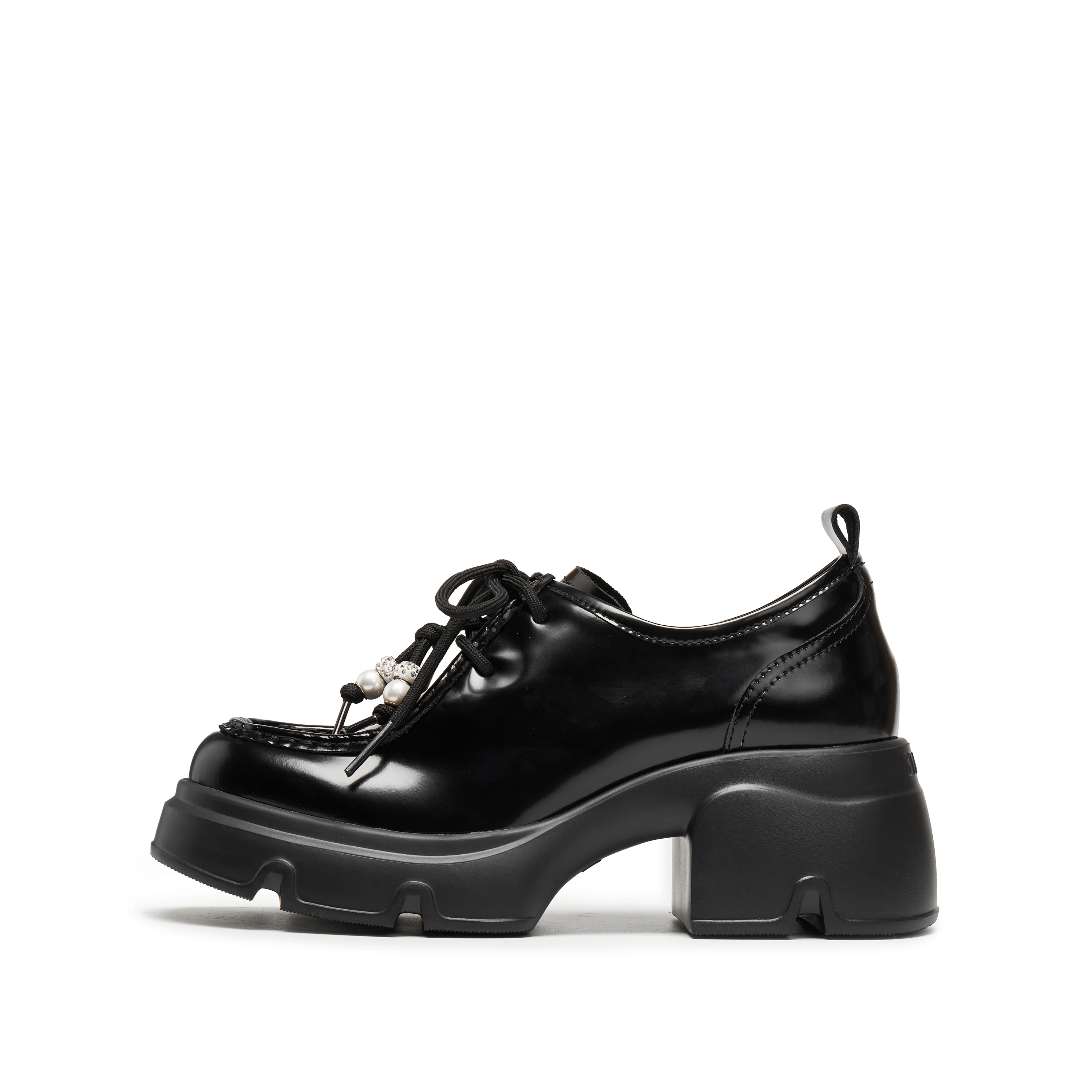 Loafers - Pearl Bow Chunky OxfordPlatform Loafers Y6361 - Image 9