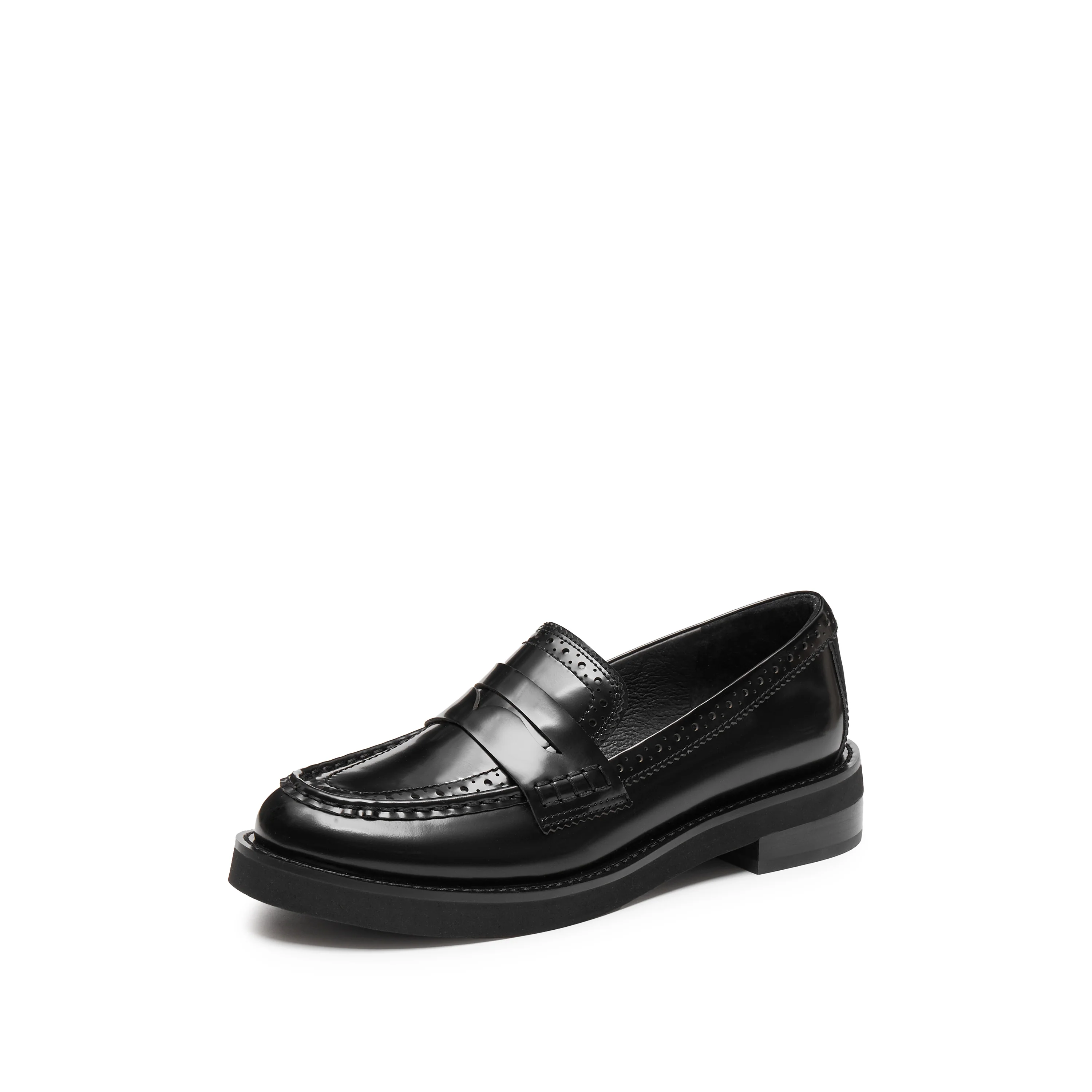 Loafers - Brogue Platform Slip-On Loafers 9UL10 - Image 5