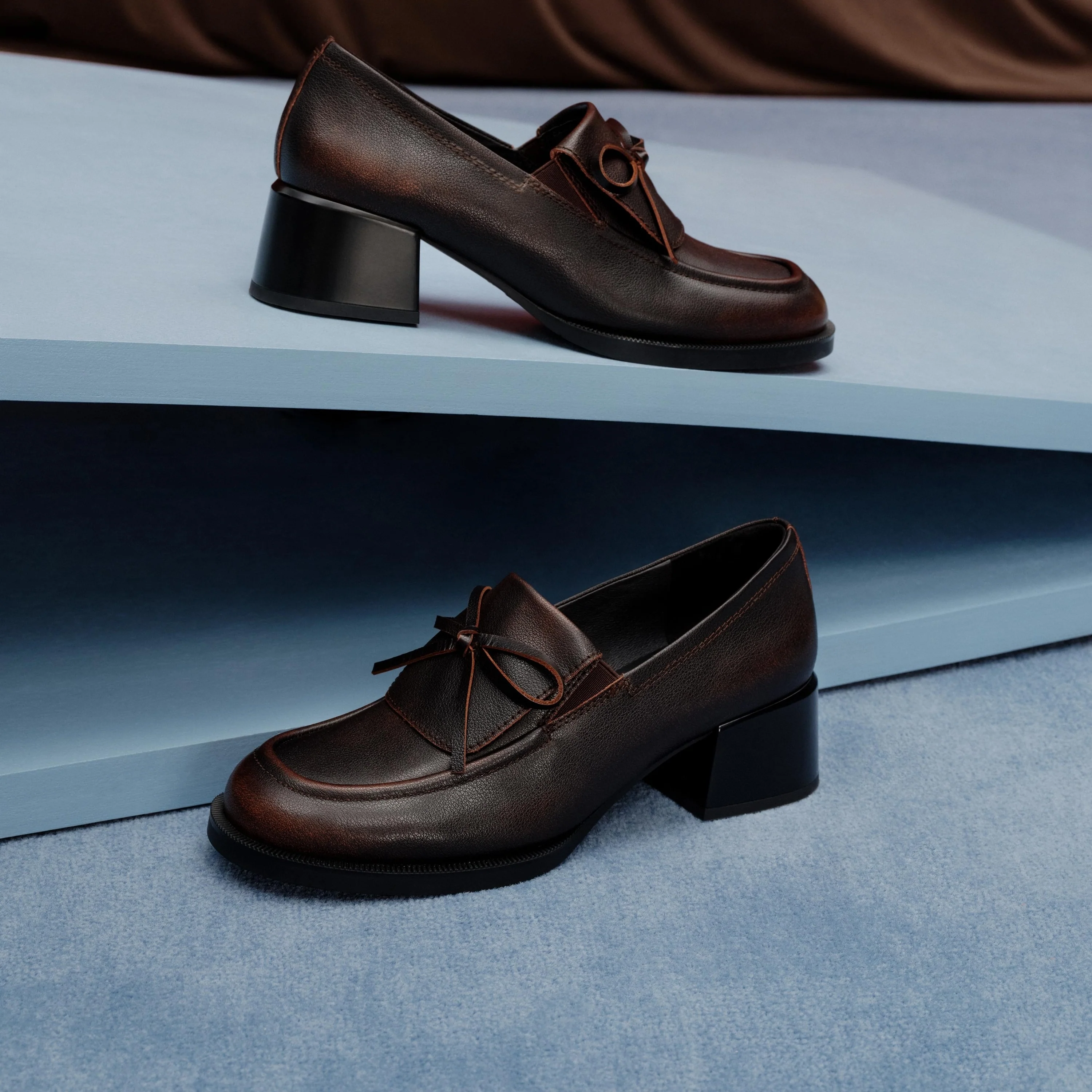 Loafers - JENNY Chunky Heel Loafers EGY05 - Image 5
