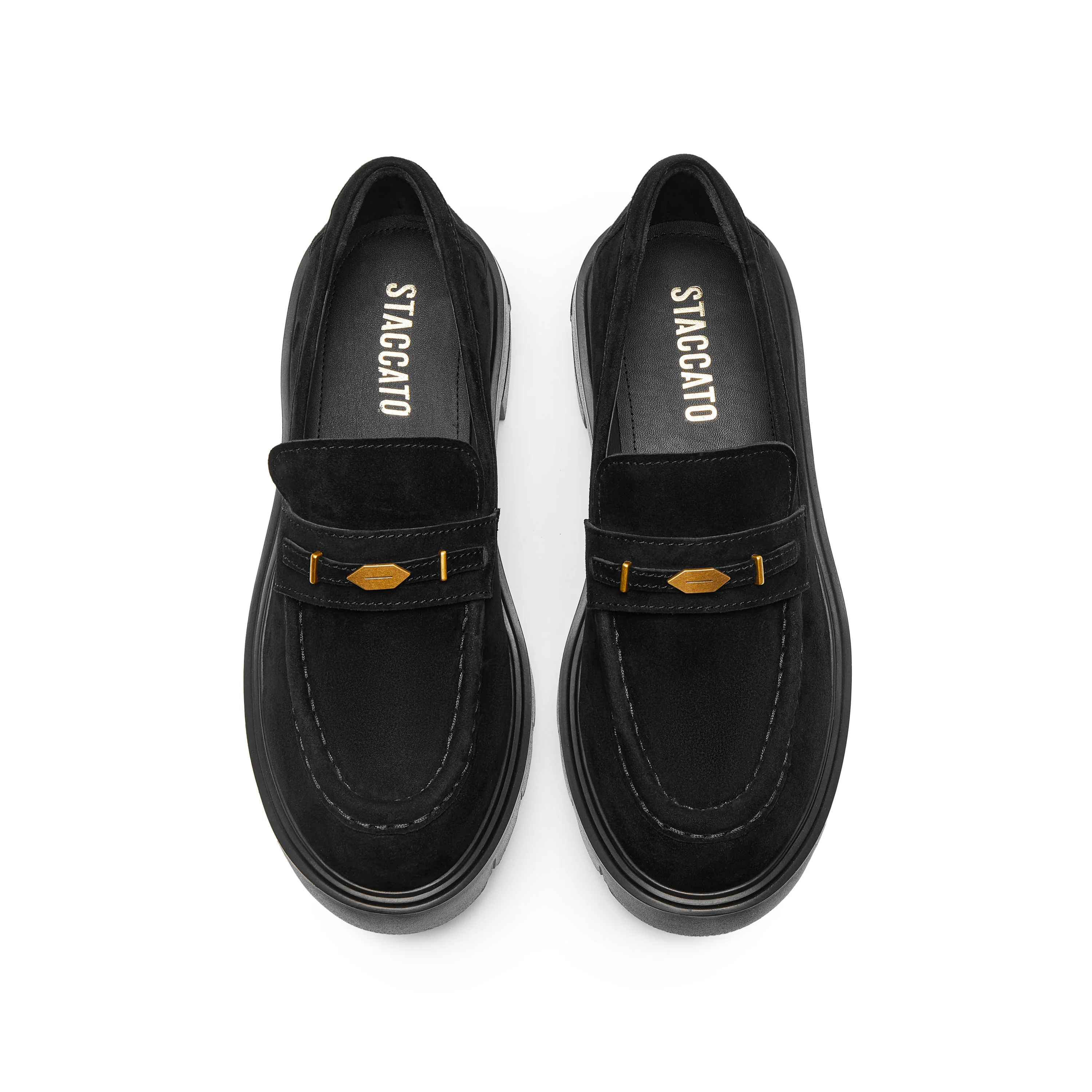 Loafers - Modform Crest - Platform Chunky Slip-On Loafers EGB27 - Image 10