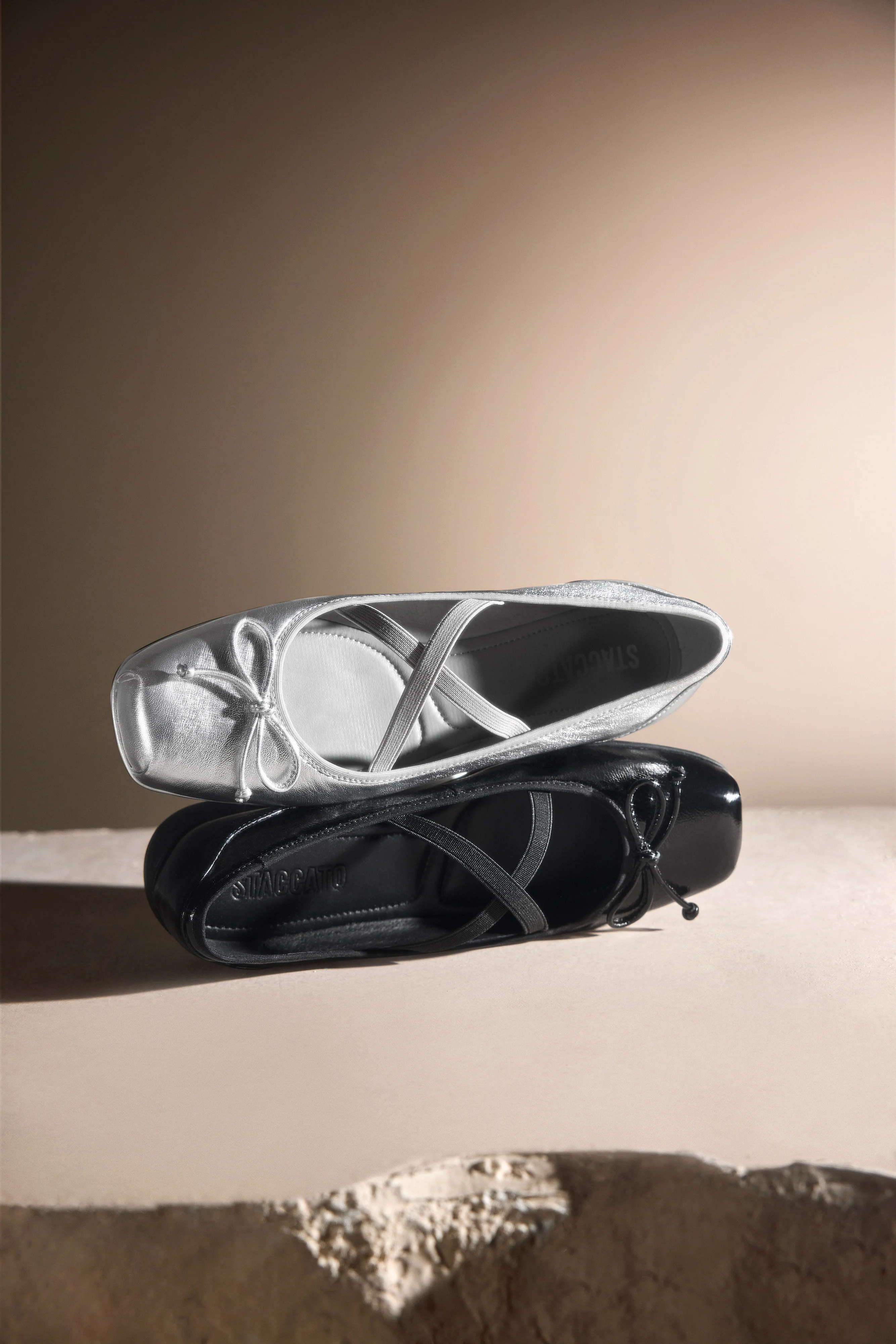 Gravity AIR - Ballet Square Toe Cross Strap Bow Flats S6822 - Image 5
