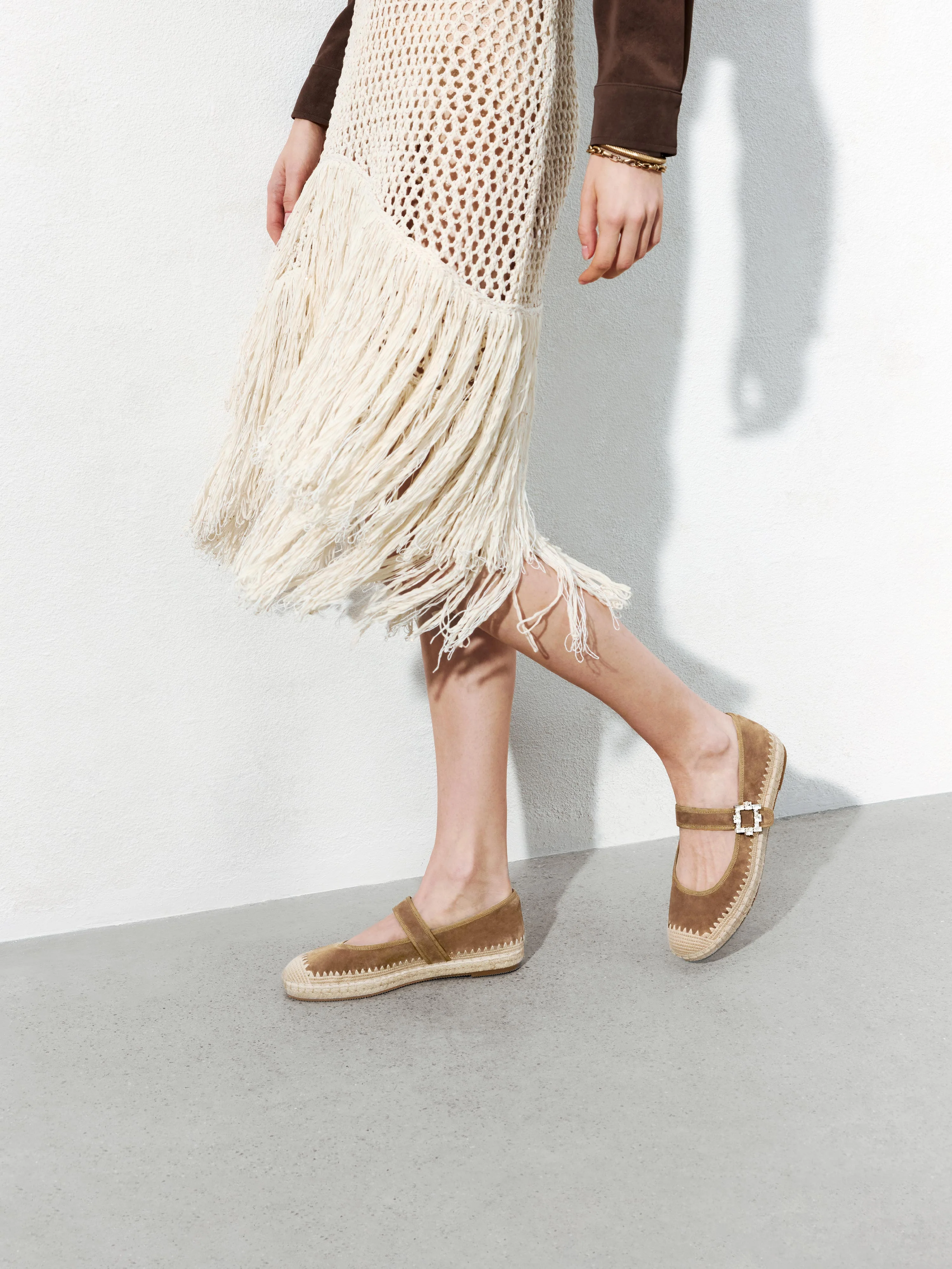 Mary Jane Shoes - EspaEase Glint Wheat Sugar Square Fisherman Flats 9UA49 - Image 3