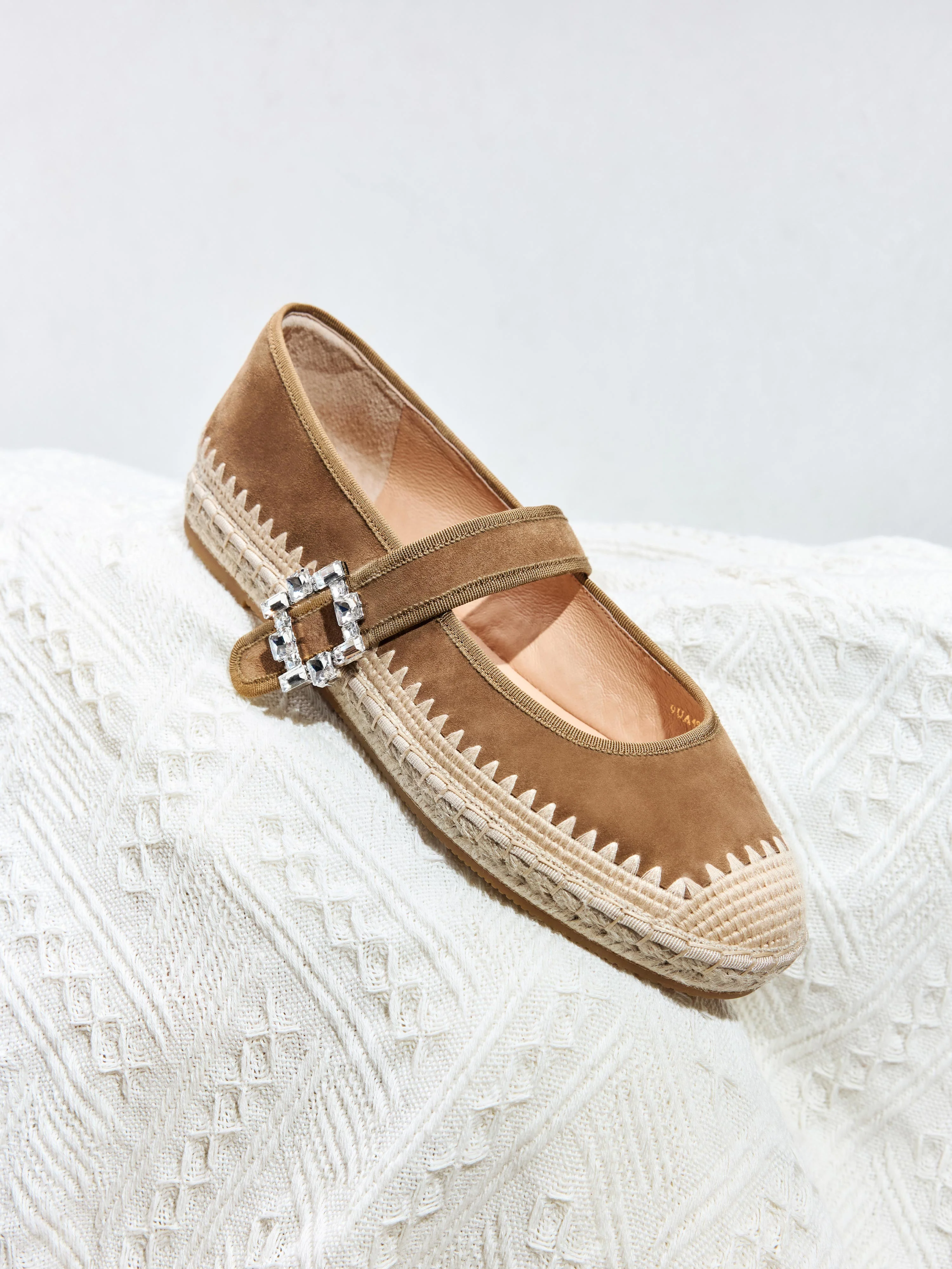 Mary Jane Shoes - EspaEase Glint Wheat Sugar Square Fisherman Flats 9UA49 - Image 7