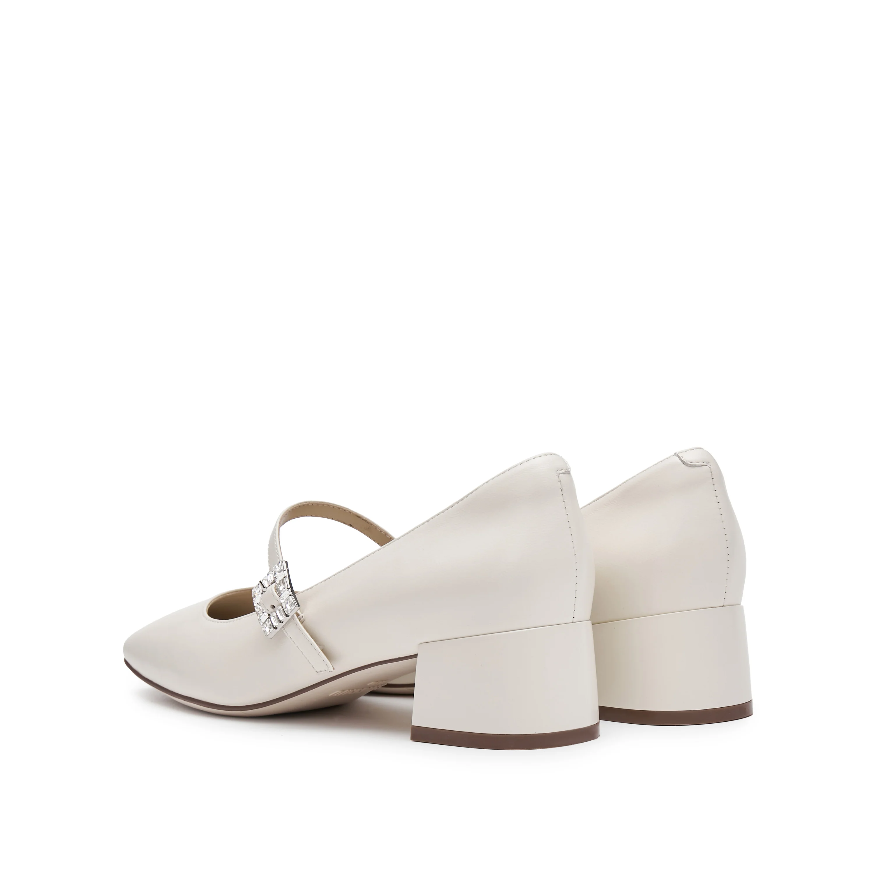 Mary Jane - Fortea Dune - Square Toe Rhinestone Buckle Mid Heel Pumps S1958 - Image 6