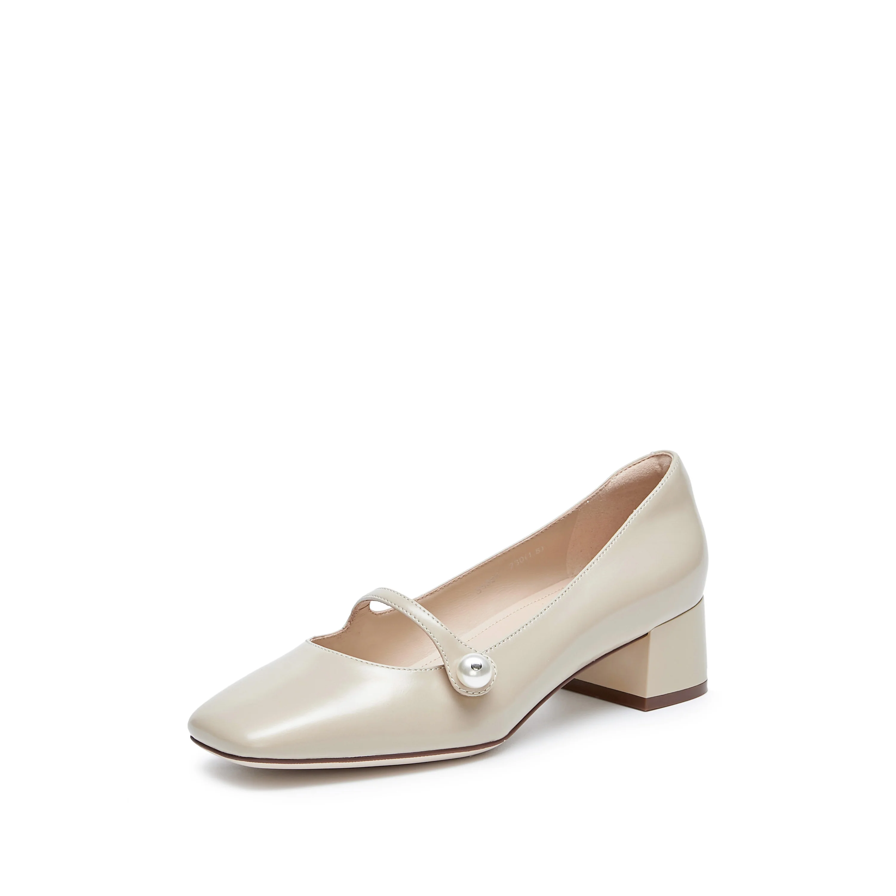 Mary Janes - Fortea Lume Silver Leather Block Heel Dress Pumps S5368 - Image 7