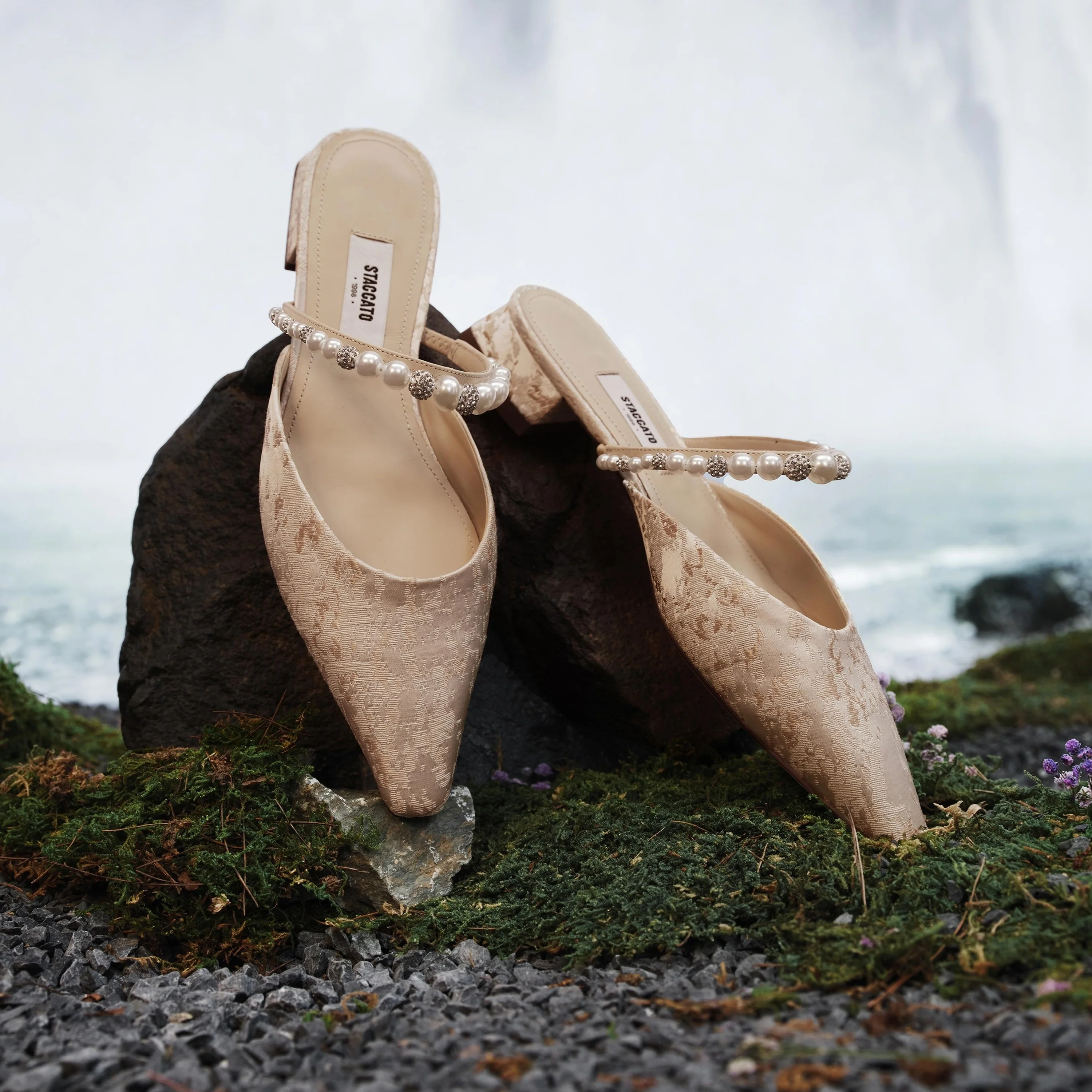 Mules - "Luminous Glow" Flat Leather Slides EA406 - Image 3