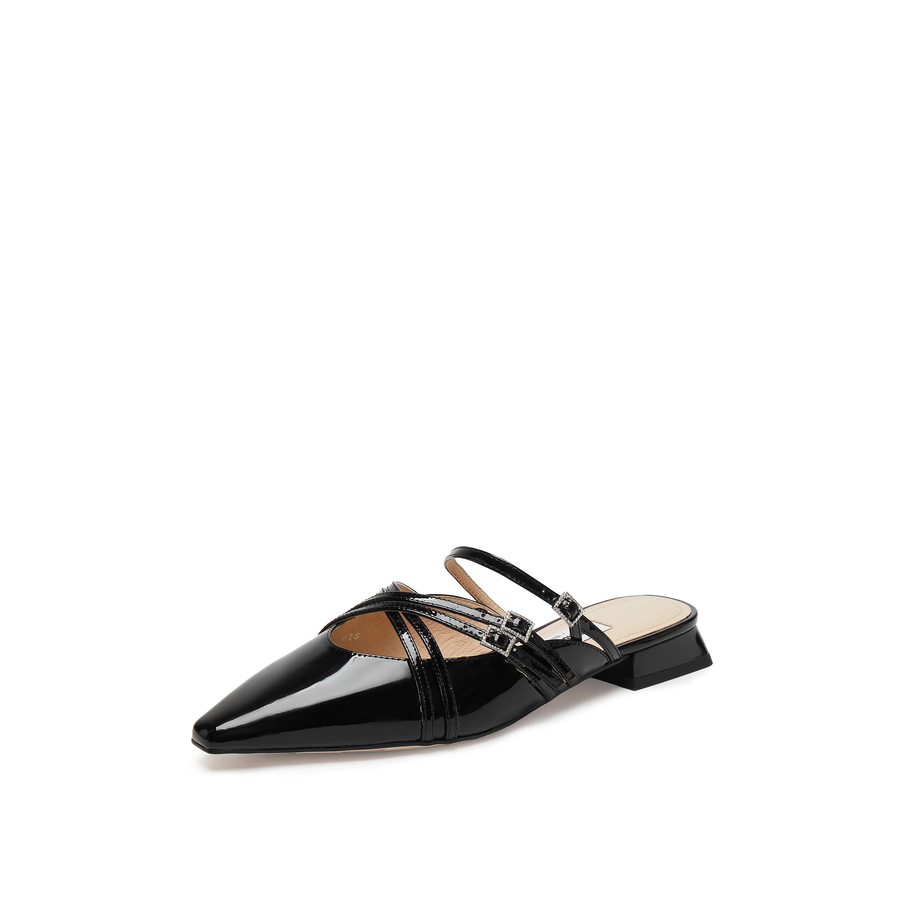 Mules - "Moonlight Ball" French Lambskin Flat Slides EA409 - Image 5