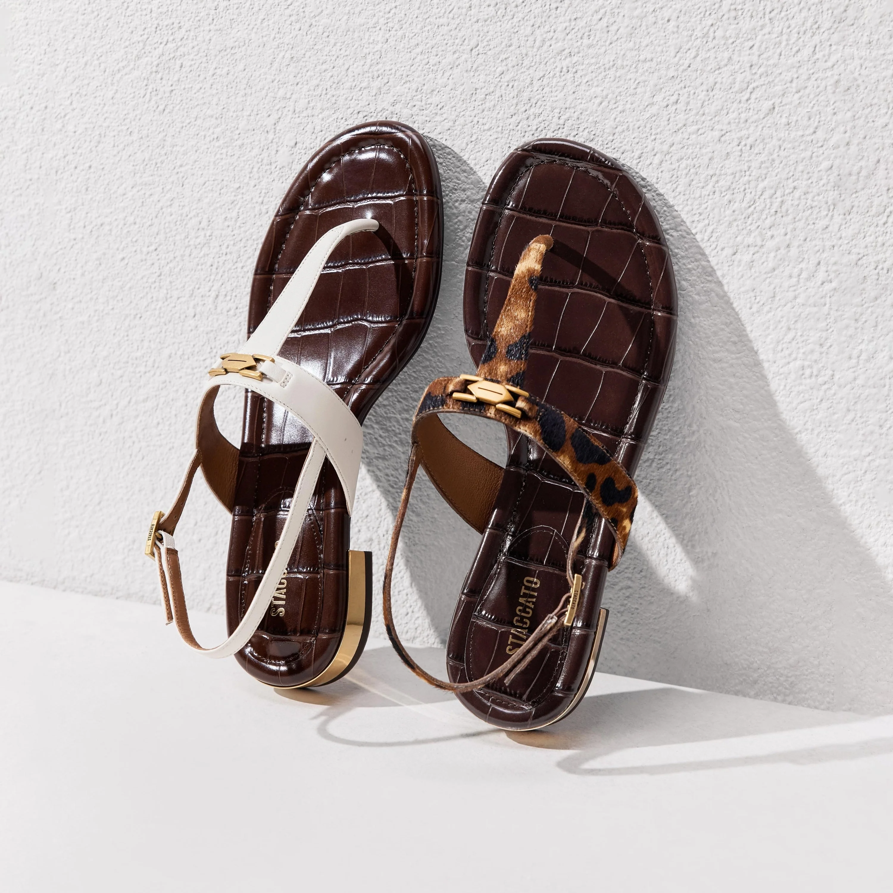 Sandals - Leather Flip-Flop Flat Retro Sandals EDU19 - Image 5