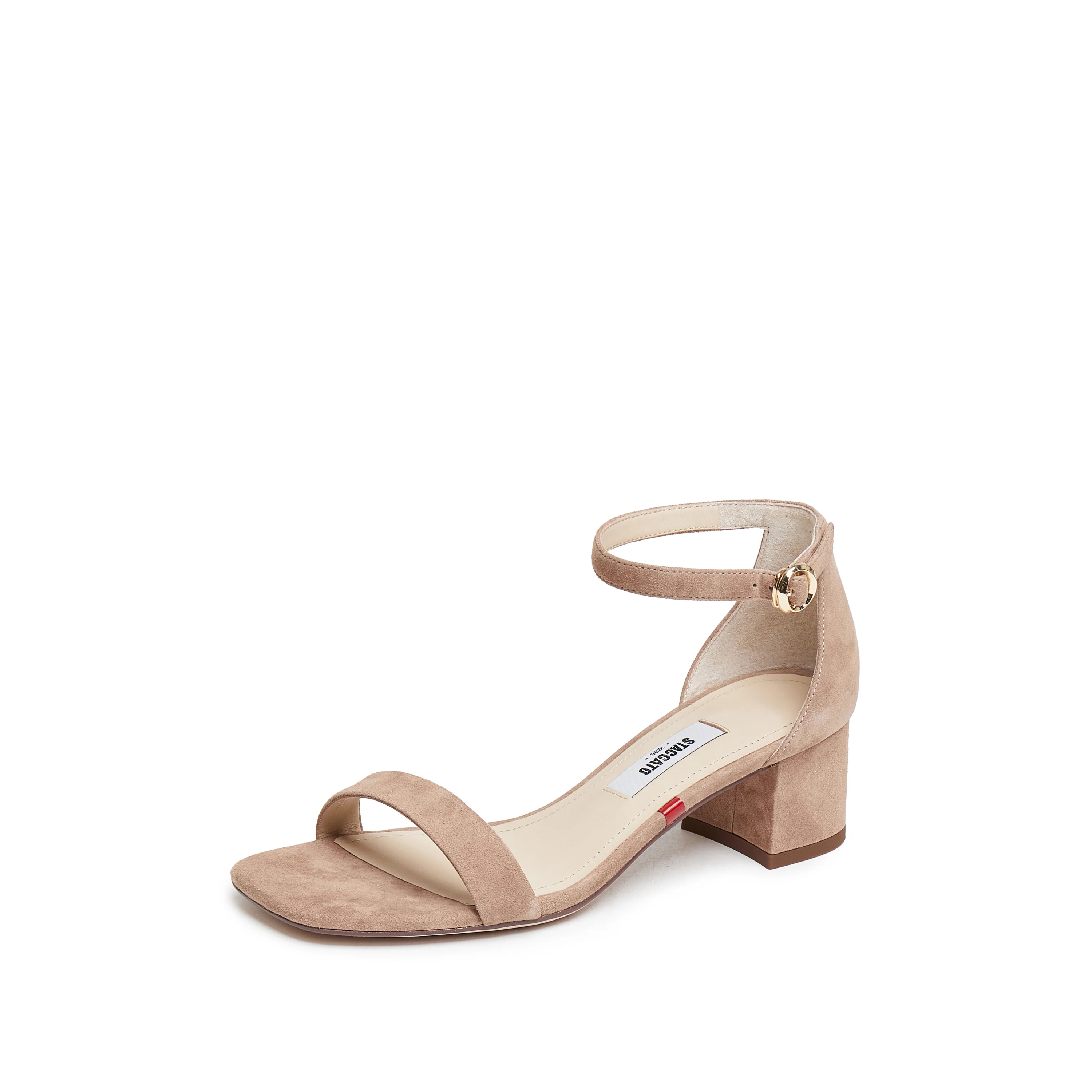 Sandals - "Marguerite" Leather Wide-Strap Heels EBI02 - Image 8