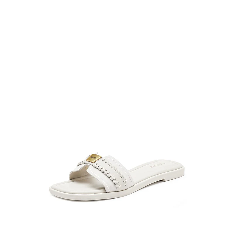 Sandals - Tropic Lush Square Open Toe Braided Slide Sandals EEQ06 - Image 7
