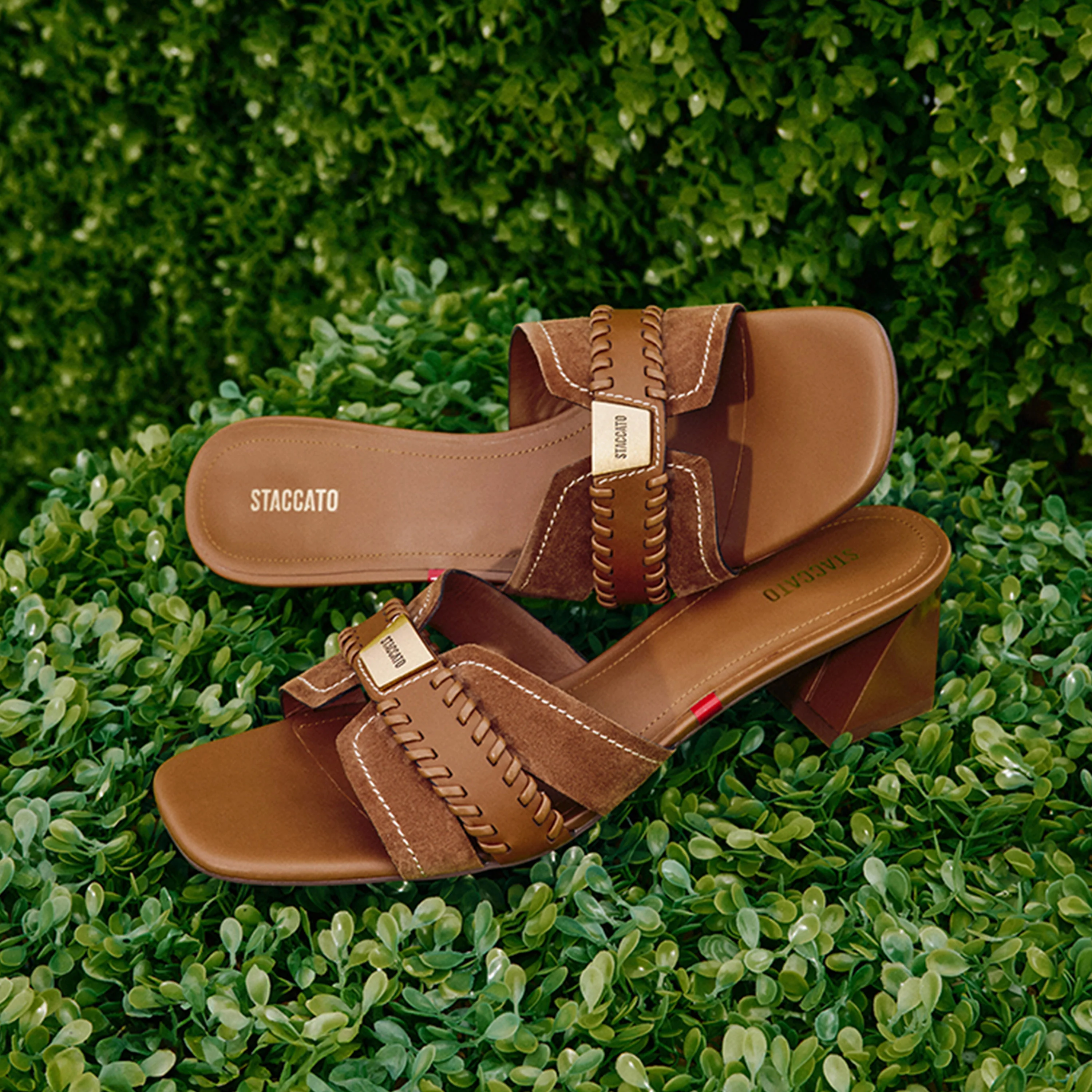 Sandals - Tropic Haze Square Open Toe Braided Strap Slide Sandals EBI39 - Image 4