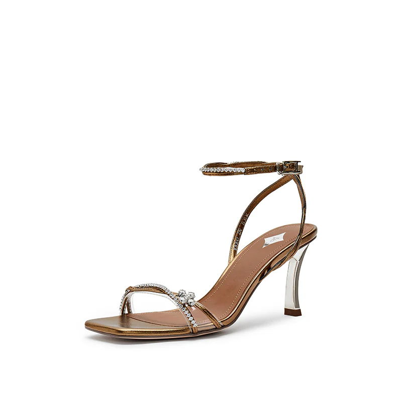 Sandals -Strappy Square Toe Heeled Sandals EBB47 - Image 5